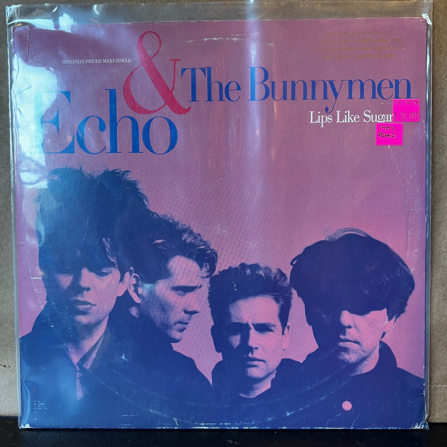 Used Vinyl: Echo & The Bunnymen "Lips Like Sugar" 12" (1987 Press)