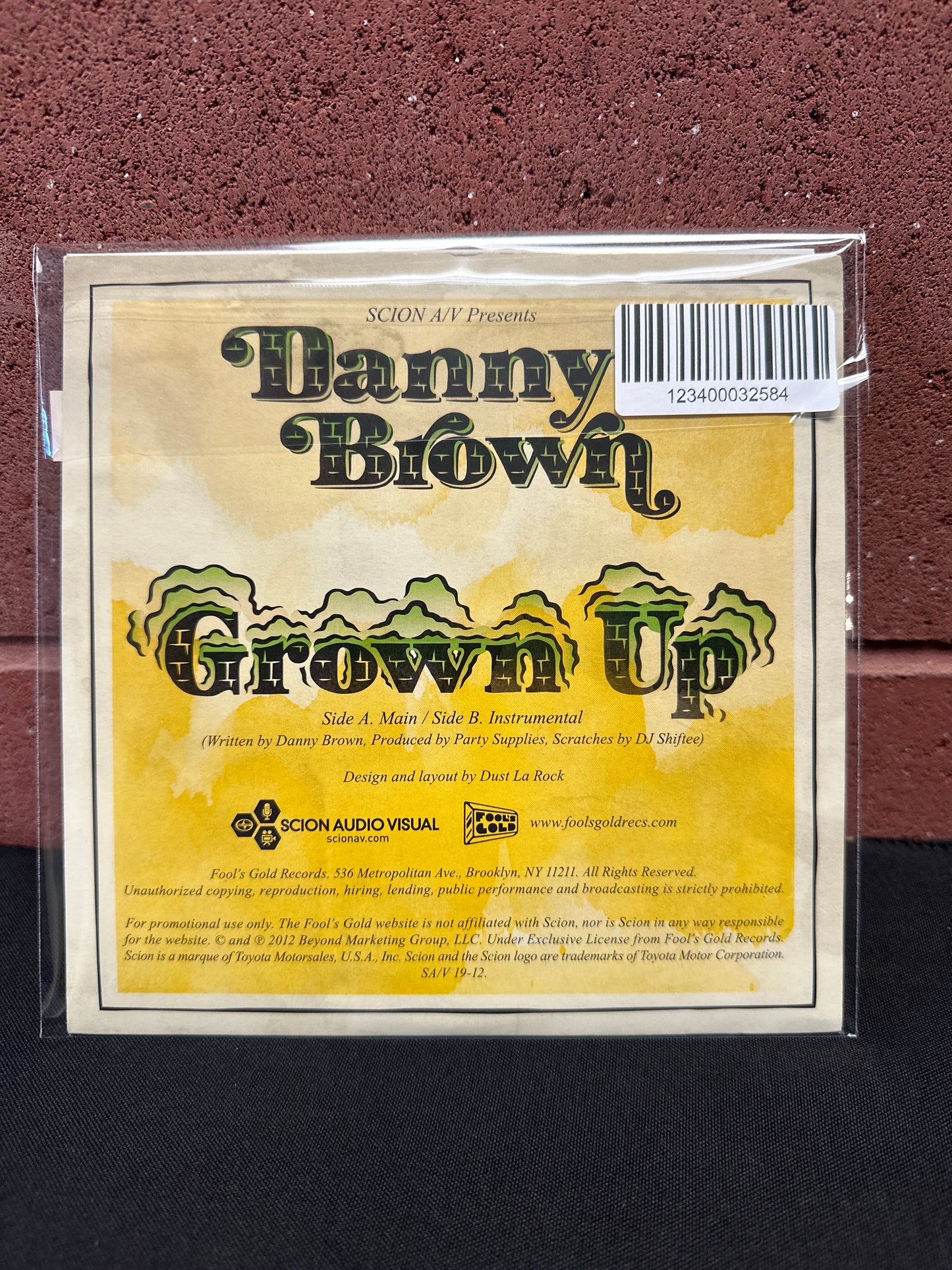 Used Vinyl:  Danny Brown ”Grown Up” 7" (Promo)