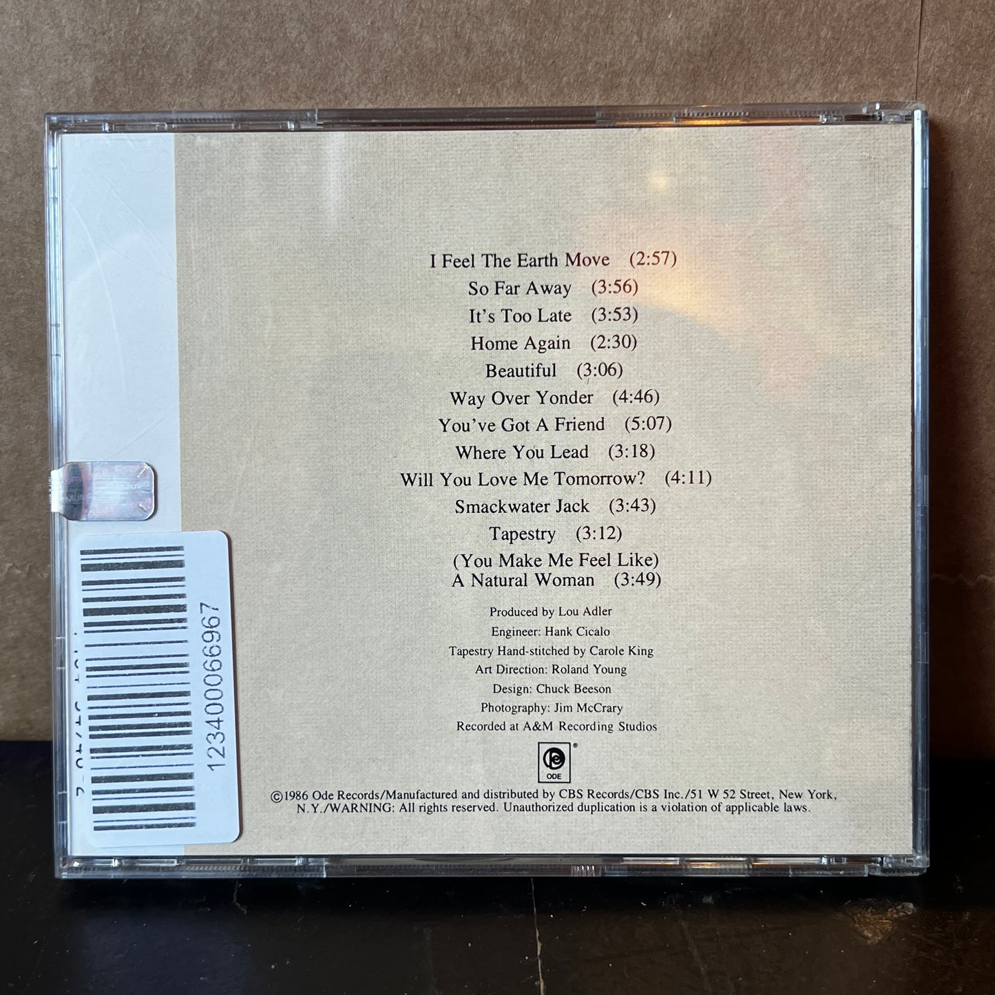 Used CD: Carole King "Tapestry" CD