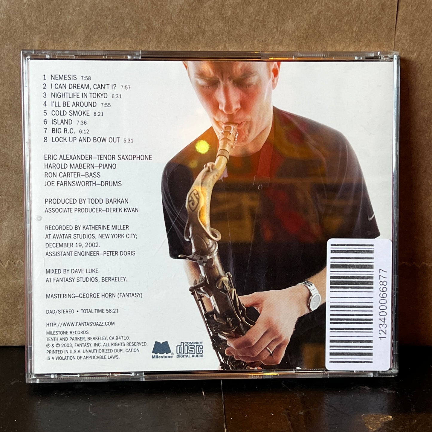 Used CD: Eric Alexander ‎"Nightlife In Tokyo" CD (2003 Press)