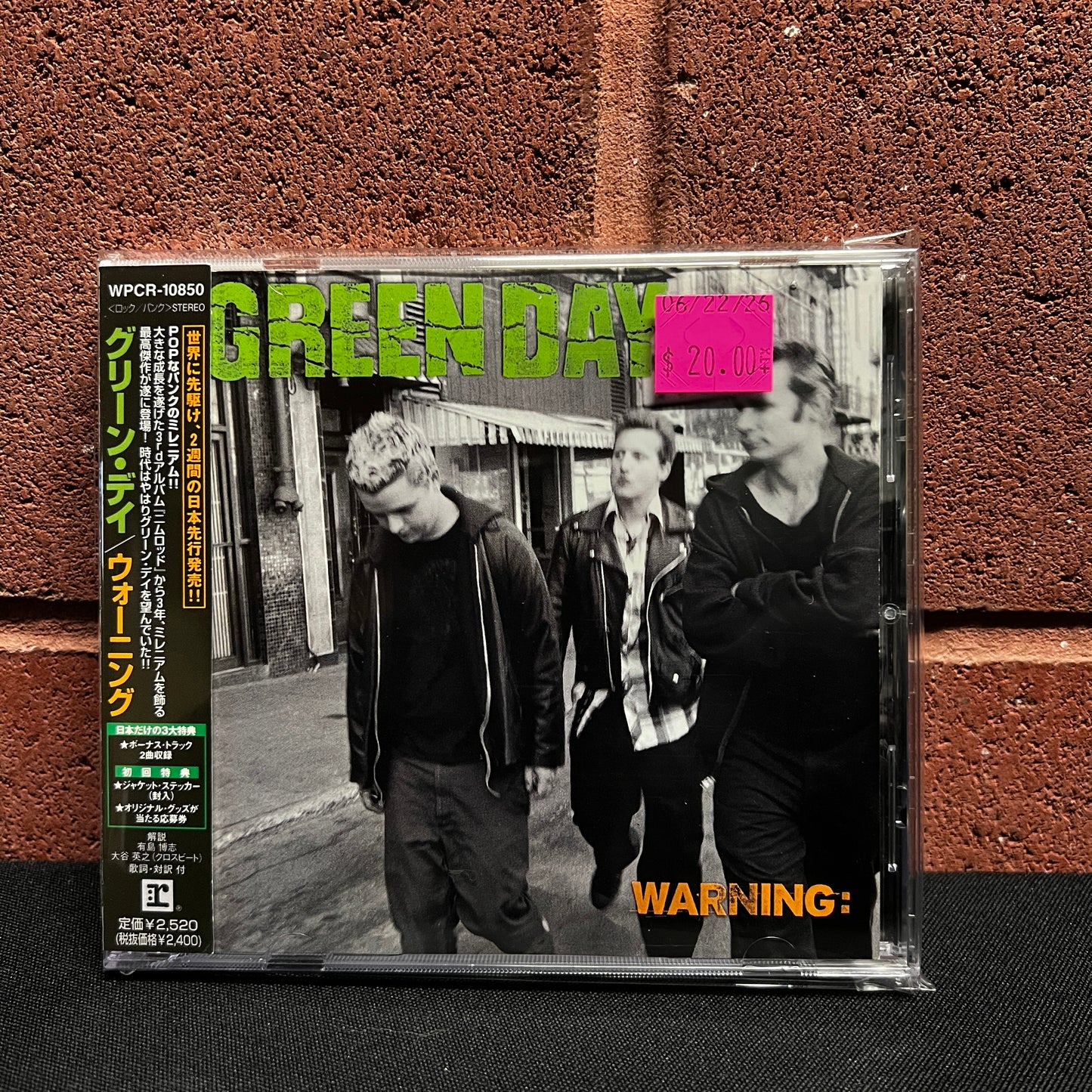 Used CD: Green Day "Warning" CD (2000 Japanese Press w/ Bonus Tracks)