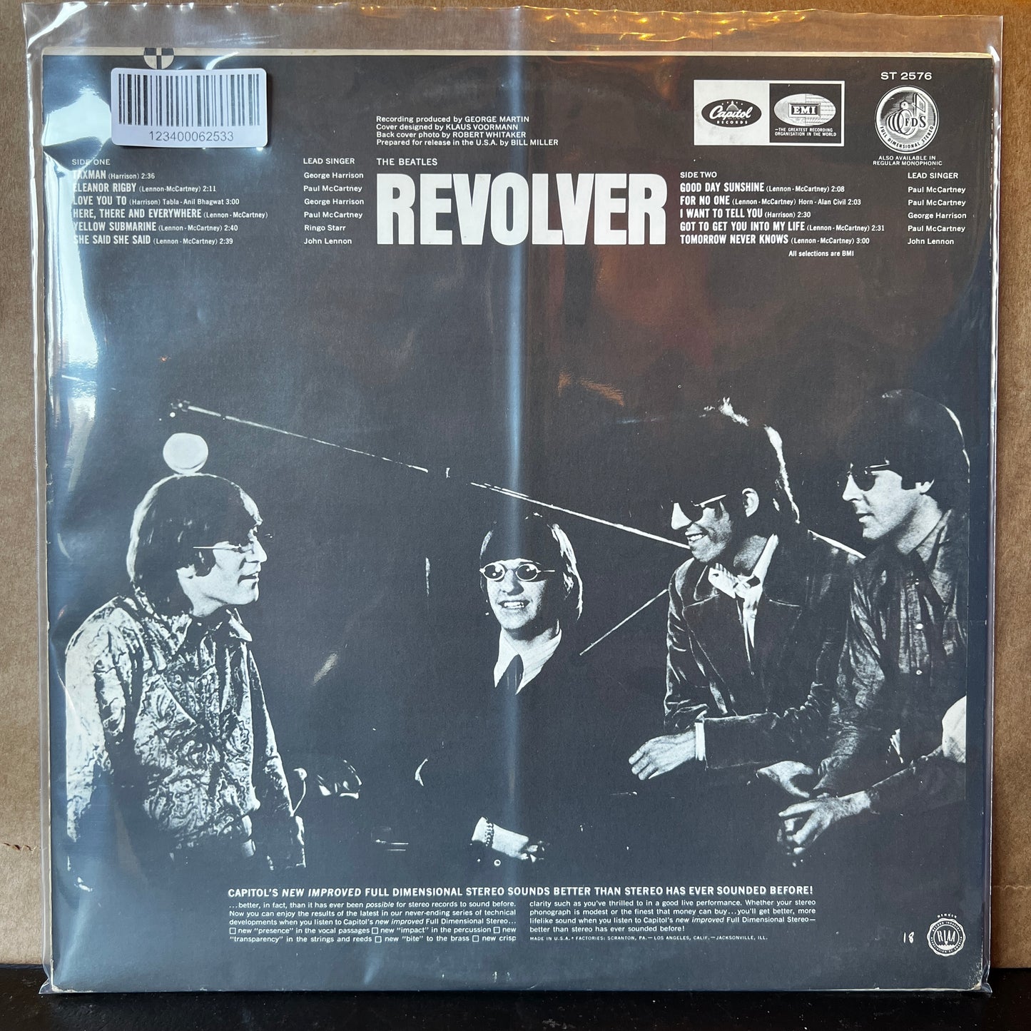 Used Vinyl: Beatles "Revolver" LP (60's Stereo pressing Rainbow labels)
