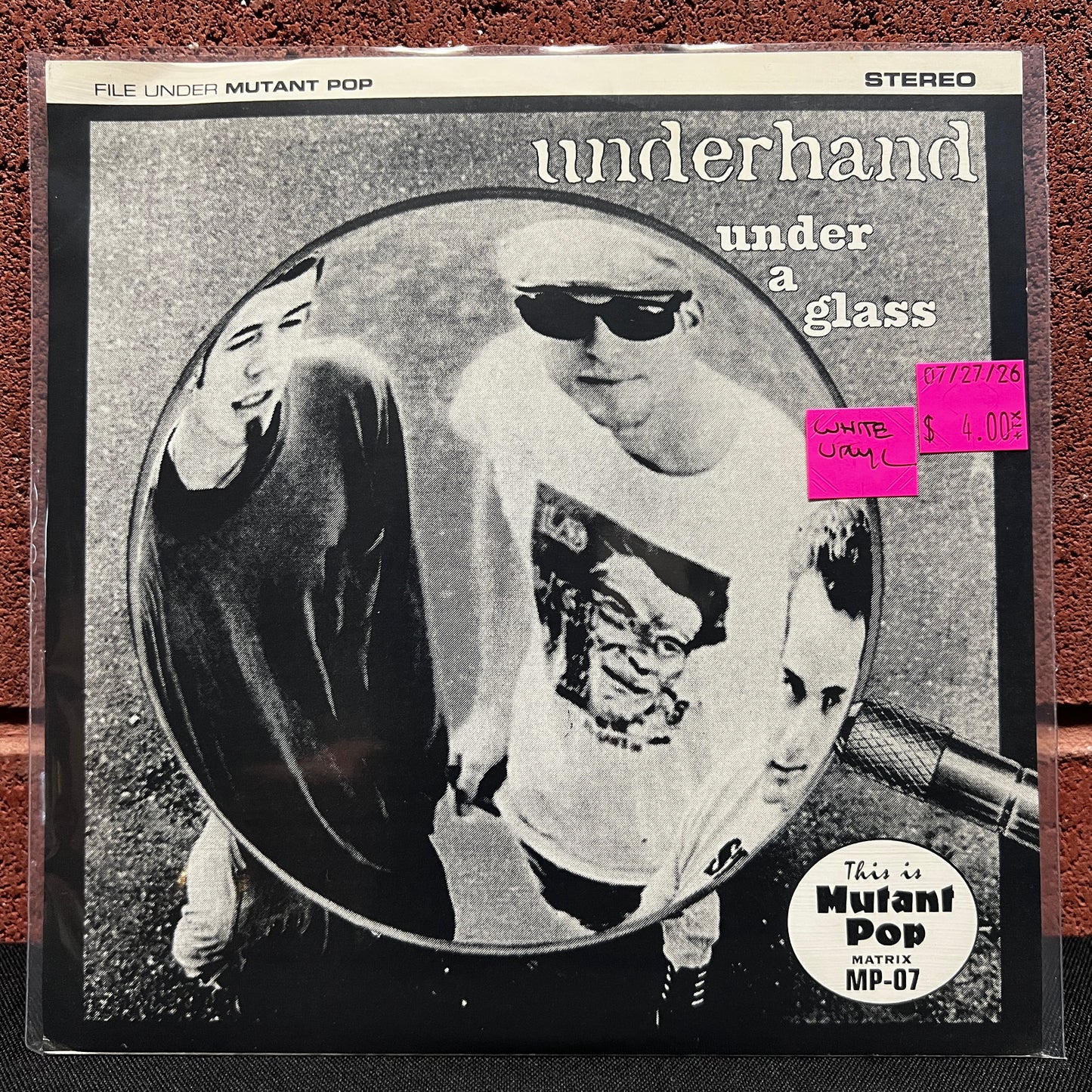 Used Vinyl: Underhand "Under A Glass" 7" (1995 Press - White Vinyl)