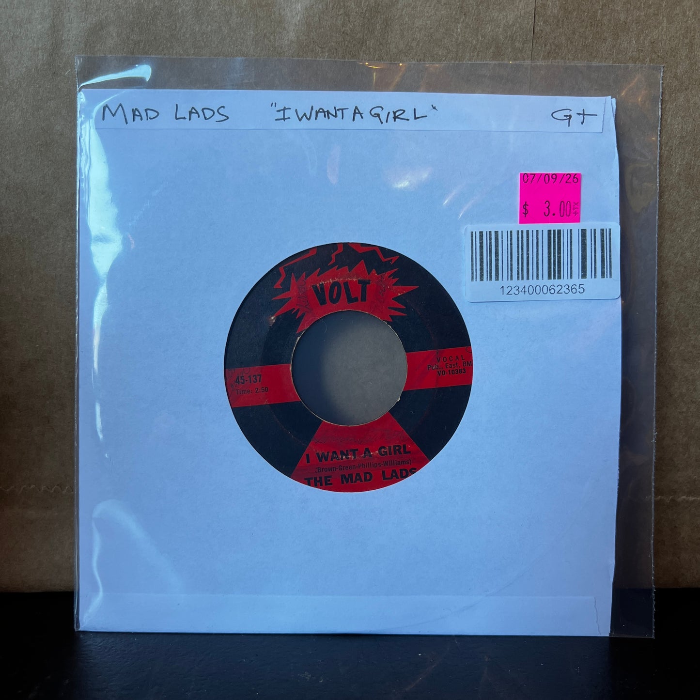 Used Vinyl: The Mad Lads "I Want A Girl" 7"
