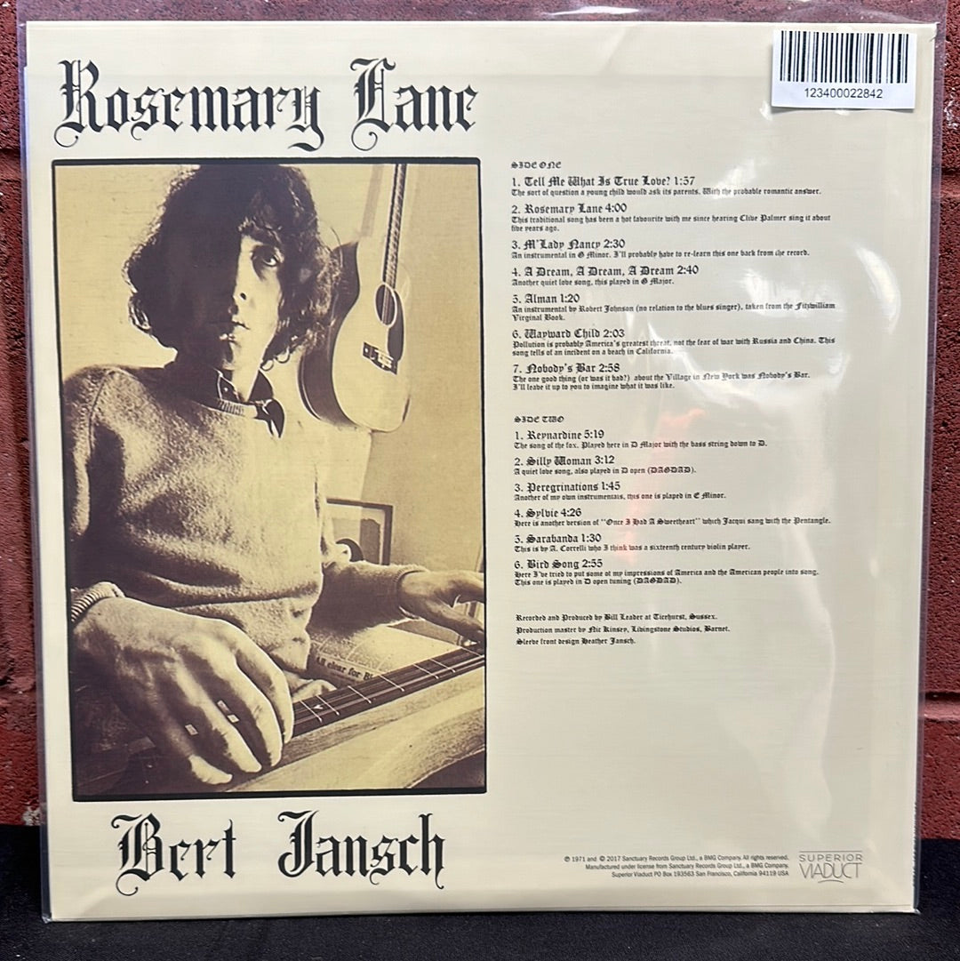 Used Vinyl:  Bert Jansch ”Rosemary Lane” LP