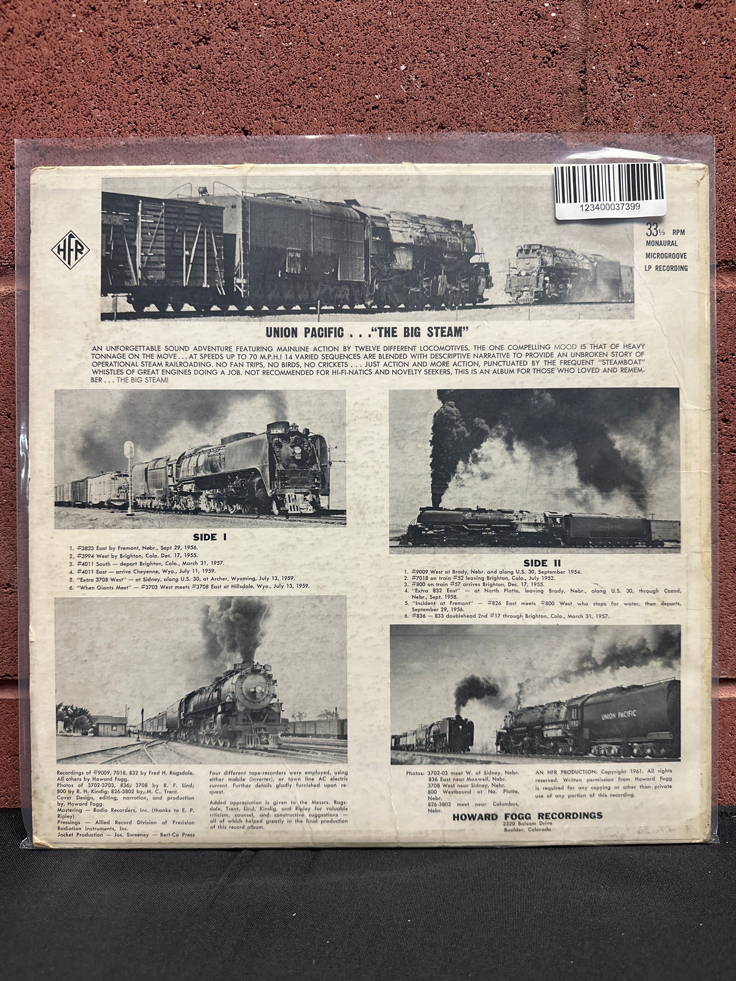 Used Vinyl:  Howard Fogg ”Union Pacific . . ."The Big Steam"” LP