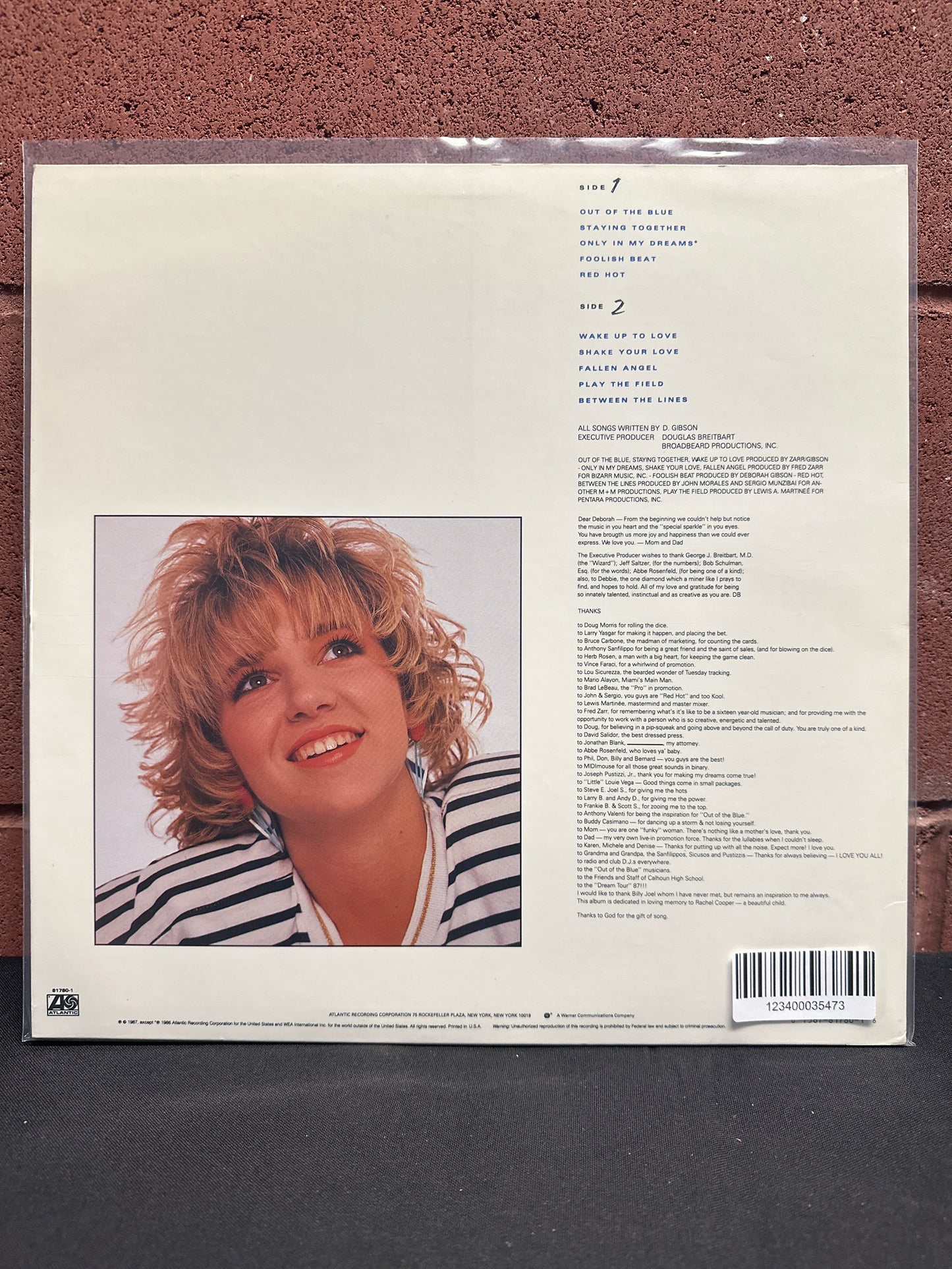 Used Vinyl:  Debbie Gibson ”Out Of The Blue” LP