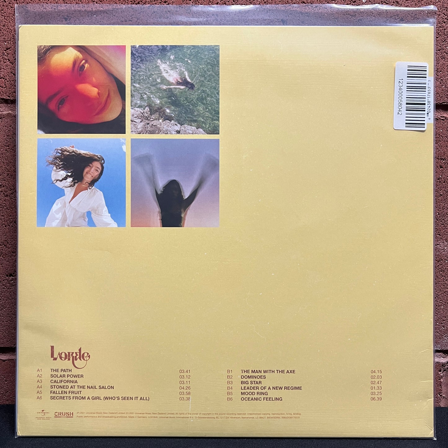 Used Vinyl: Lorde "Solar Power" LP (Clear vinyl)