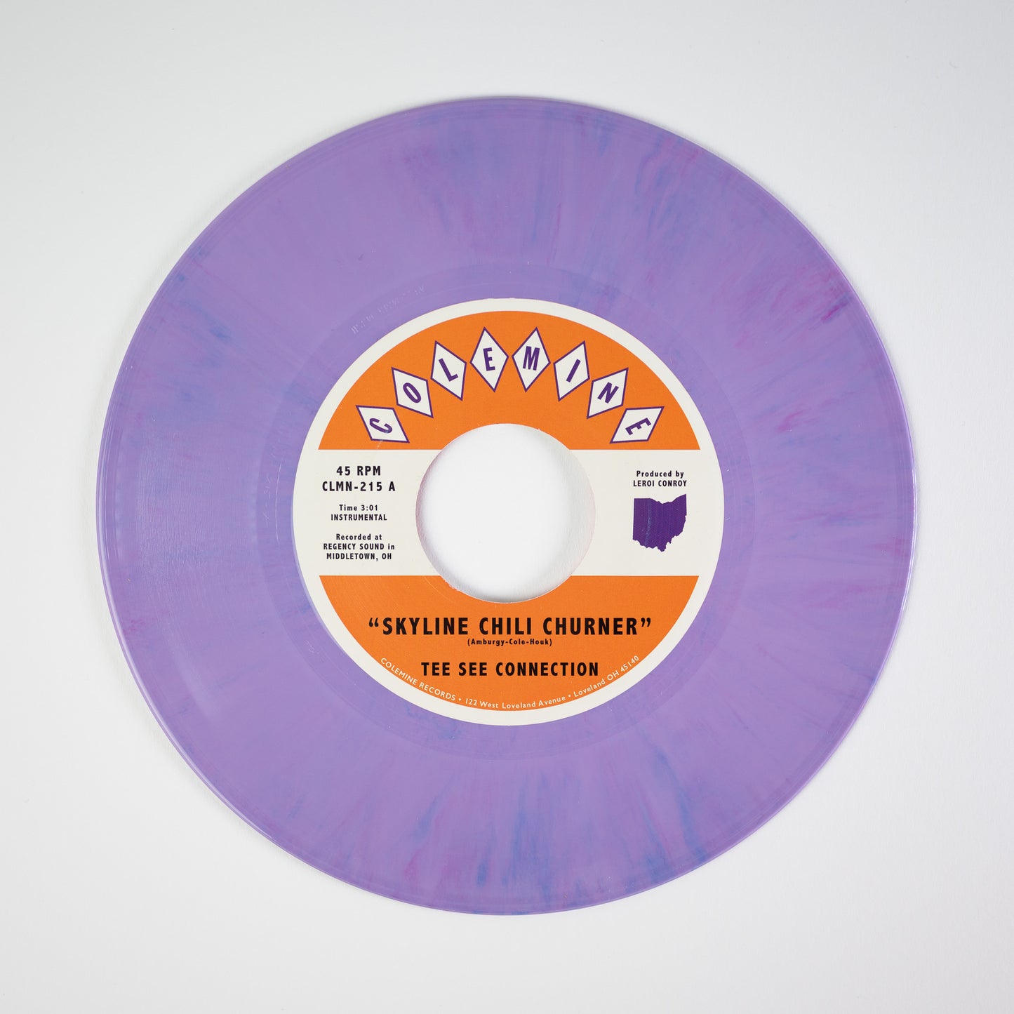 Tee See Connection & Leroi Conroy "Skyline Chili Churner / Queen City" 7" (Purple Rain)