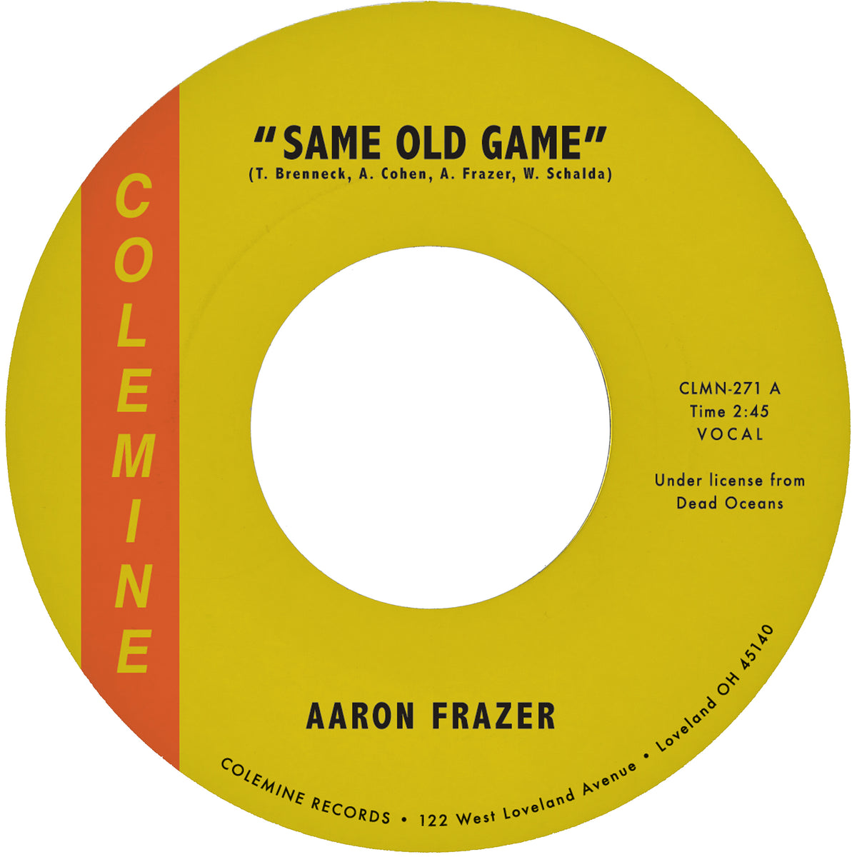PRE-ORDER: Aaron Frazer "Same Old Game/Let Your Love Grow" 7" Single (Opaque Red Vinyl)