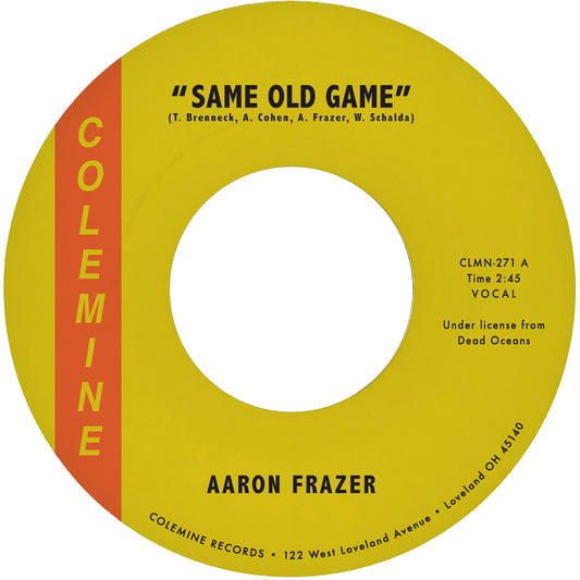 PRE-ORDER: Aaron Frazer "Same Old Game/Let Your Love Grow" 7" Single (Opaque Red Vinyl)