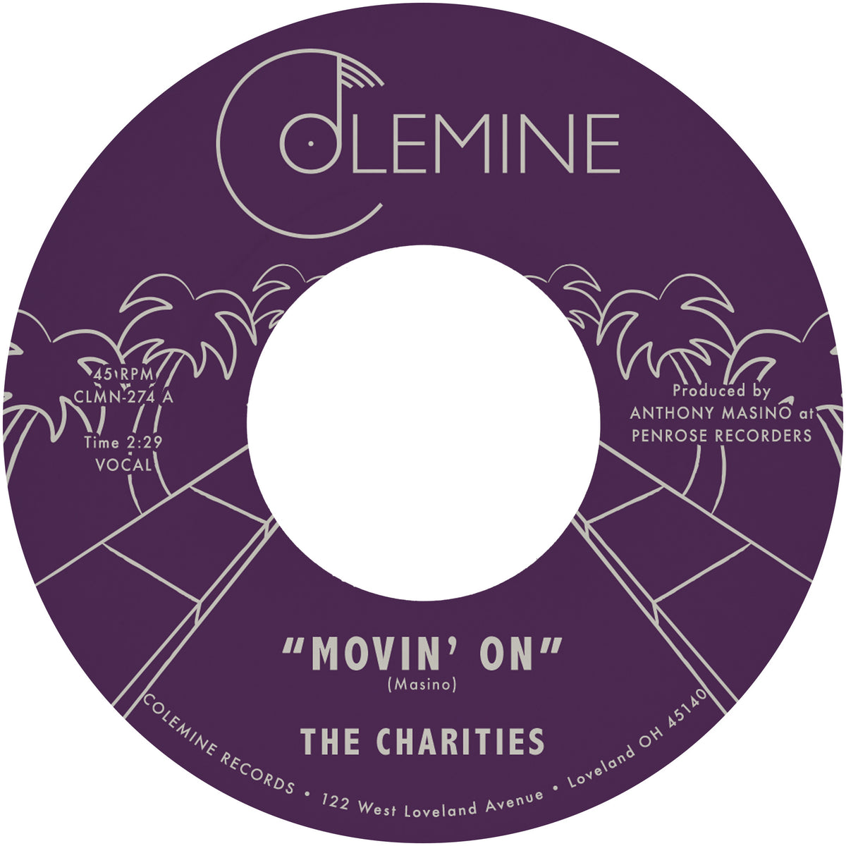 PRE-ORDER: The Charities "Movin' On/I'm Still Learning How" 7" Single (Silver Grey Vinyl)