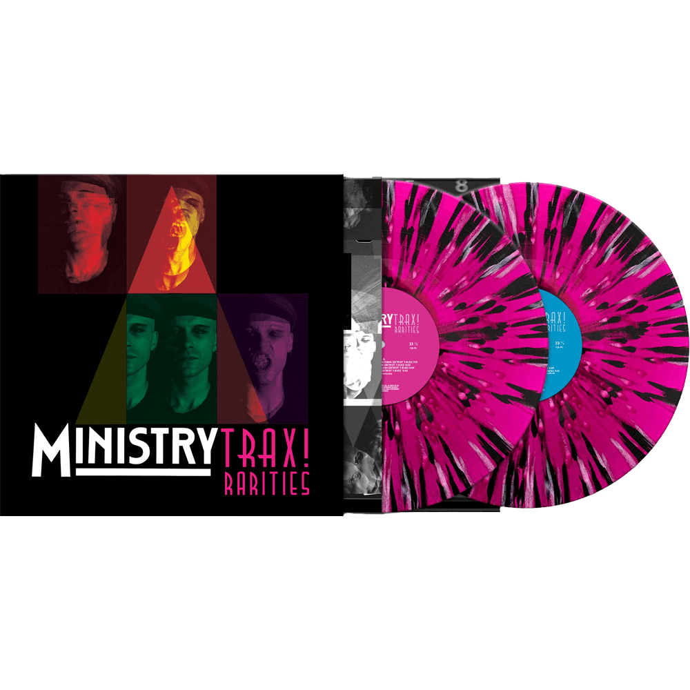 Ministry "Trax Rarities" 2xLP (Black/White/Magenta Splatter Vinyl)