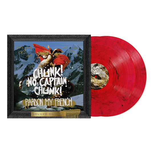 DAMAGED: Chunk! No, Captain Chunk! "Pardon My French" 10th Anniversary 2xLP (Red Smoke Vinyl)