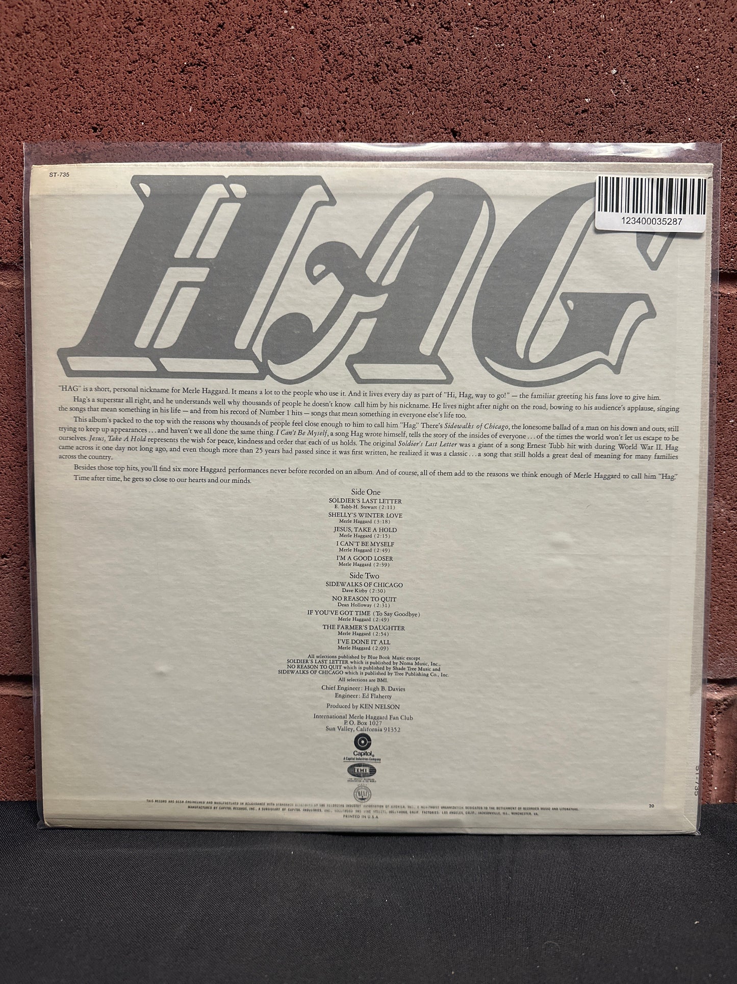 Used Vinyl:  Merle Haggard And The Strangers (5) ”Hag” LP