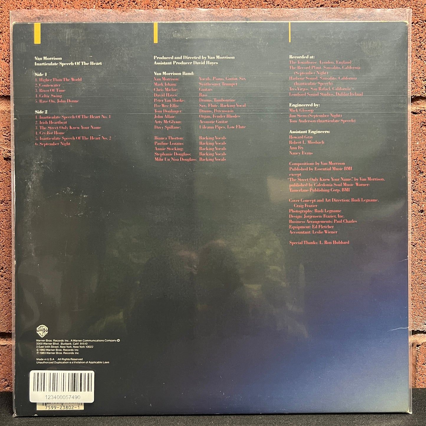 Used Vinyl: Van Morrison " Inarticulate Speech Of The Heart" LP (1983 Press)