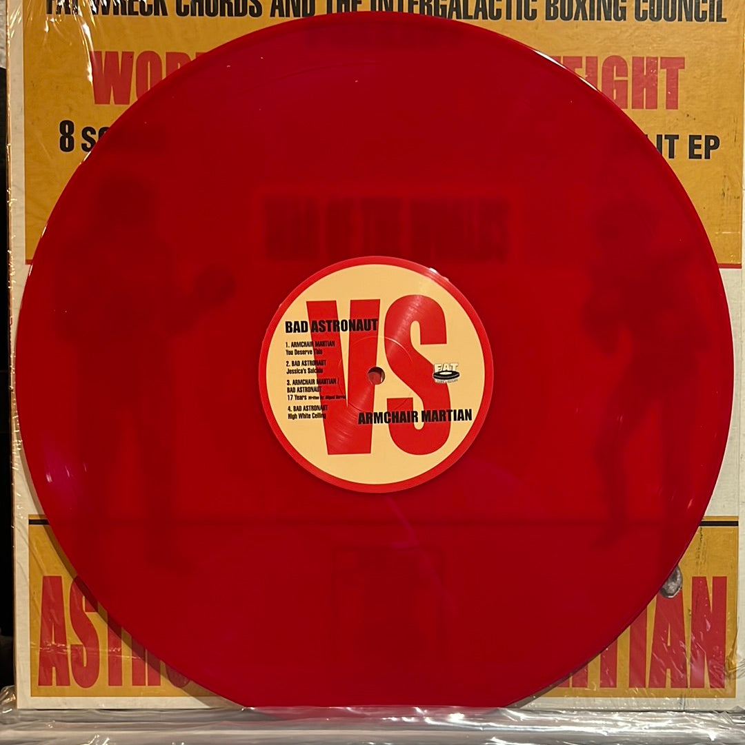 Used Vinyl:  Bad Astronaut Vs Armchair Martian ”War Of The Worlds” 12" (Red Vinyl)