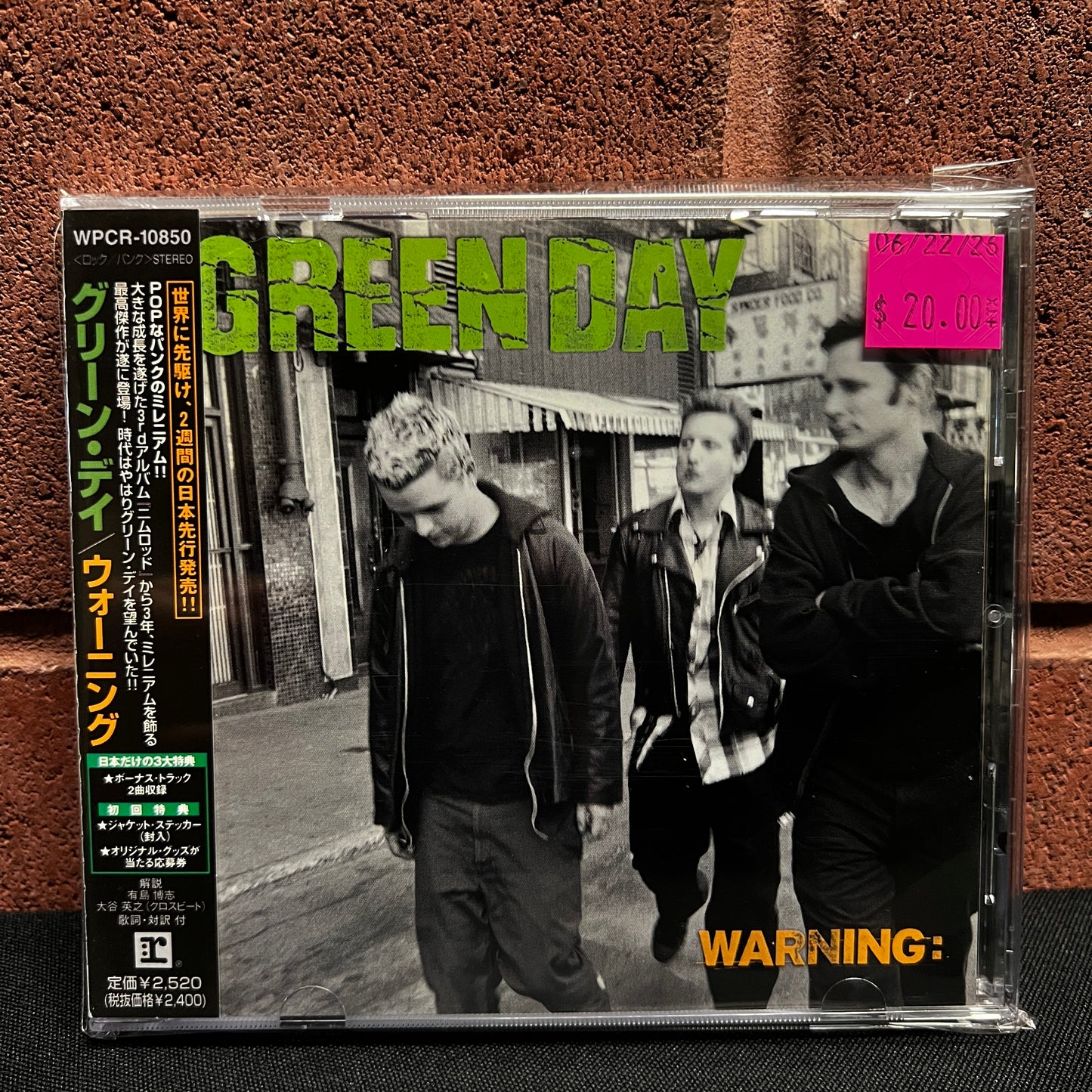 Used CD: Green Day "Warning" CD (2000 Japanese Press w/ Bonus Tracks)