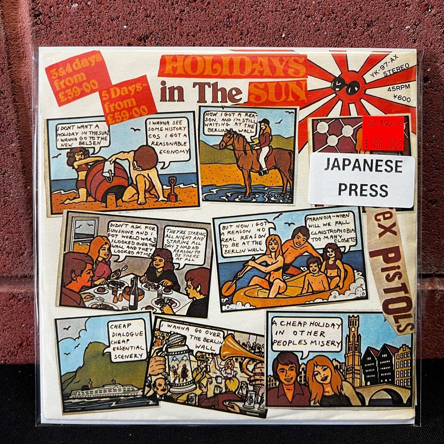 Used Vinyl: Sex Pistols "Holidays In The Sun / Satellite" 7" (1978 Japanese Issue)