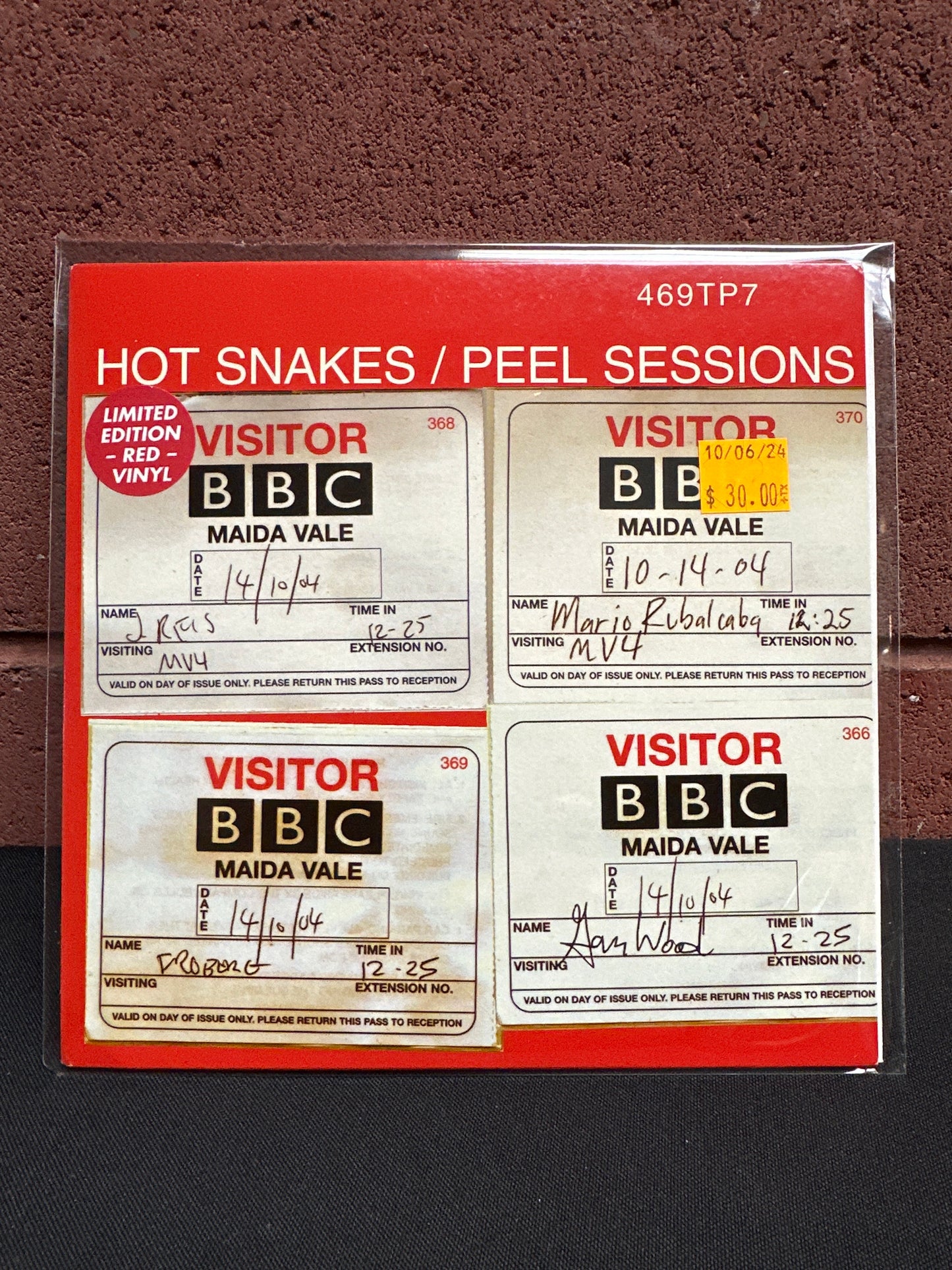 Used Vinyl:  Hot Snakes ”Peel Sessions” 7" (Red vinyl)