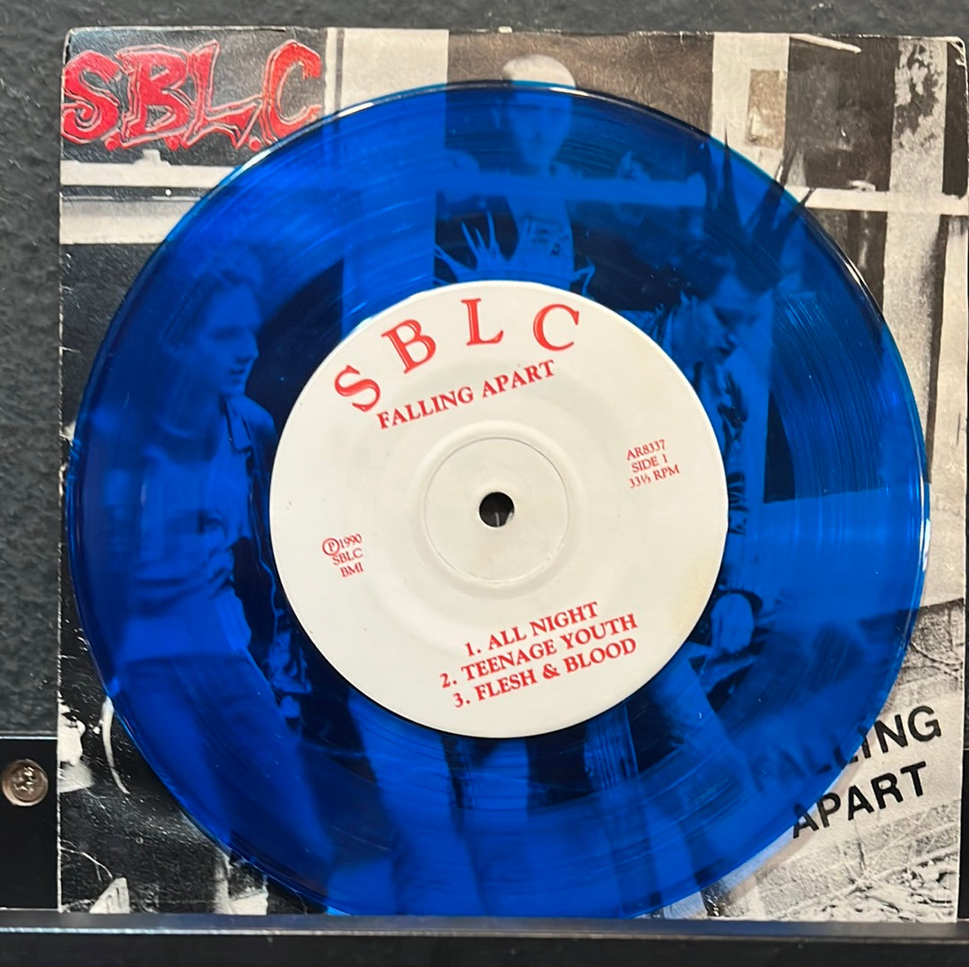 USED VINYL: S.B.L.C. "Falling Apart" 7" (Blue Vinyl)