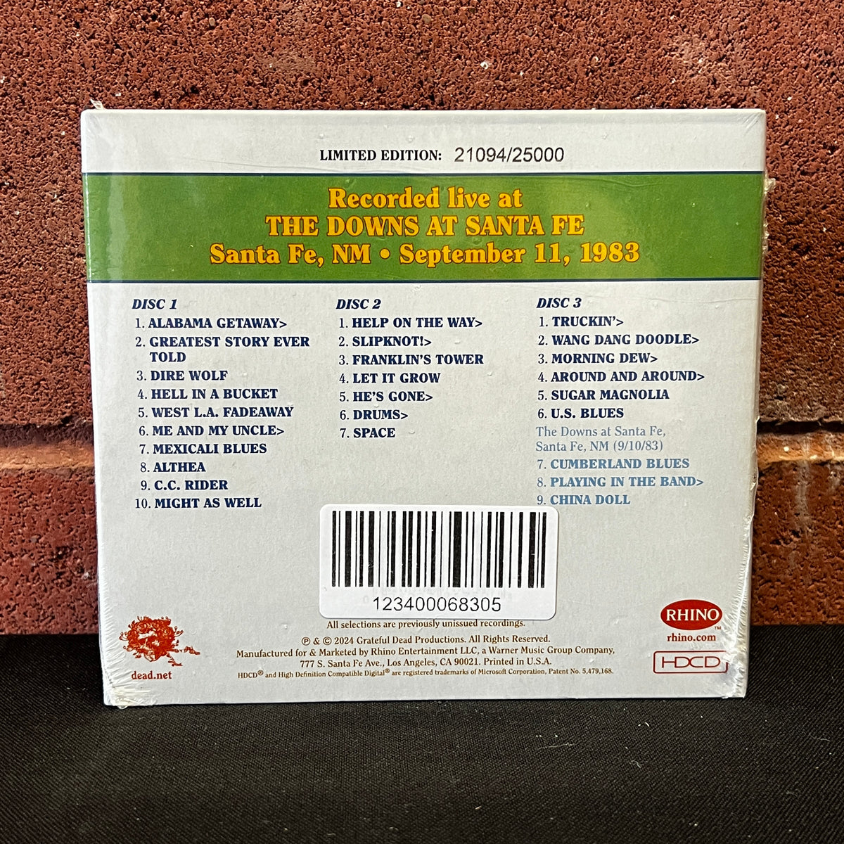 Used CD: The Grateful Dead "Dave's Picks, Volume 52 (The Downs At Santa Fe, Santa Fe, NM • 9/11/83)" 3xCD Set (2024 Press - Sealed)