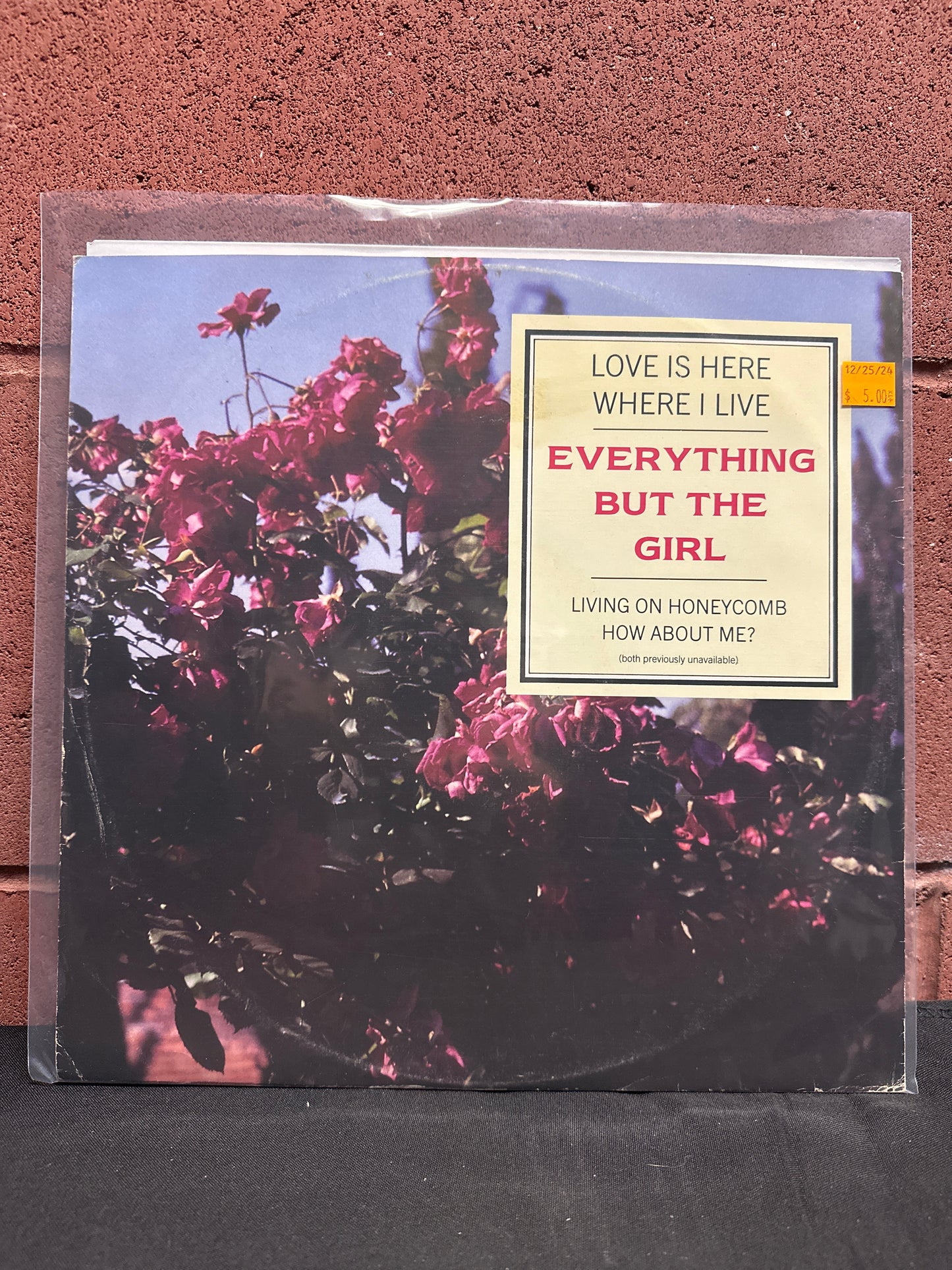 Used Vinyl:  Everything But The Girl ”Love Is Here Where I Live” 12"