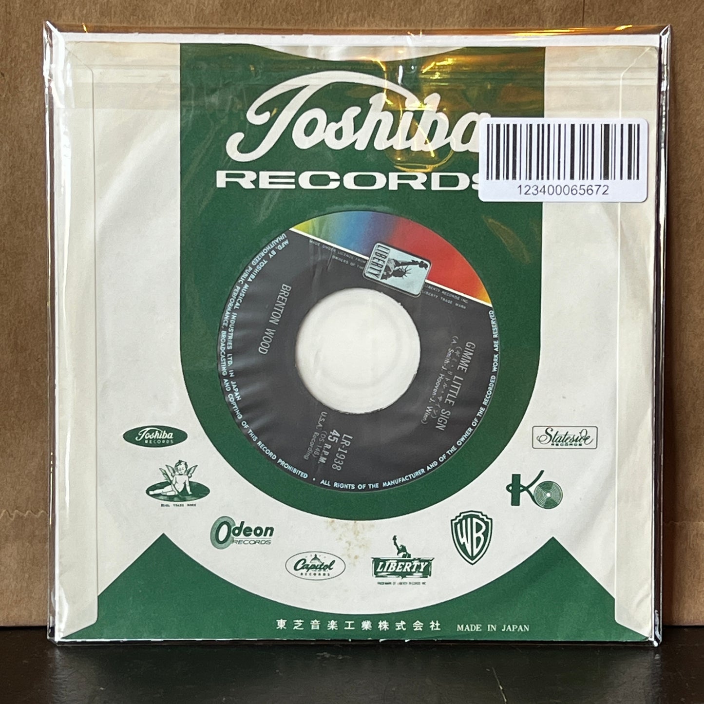 Used Vinyl: Brenton Wood "Gimme Little Sign / Lovey Dovey Kinda Lovin'" 7" (1968 Japanese Issue)