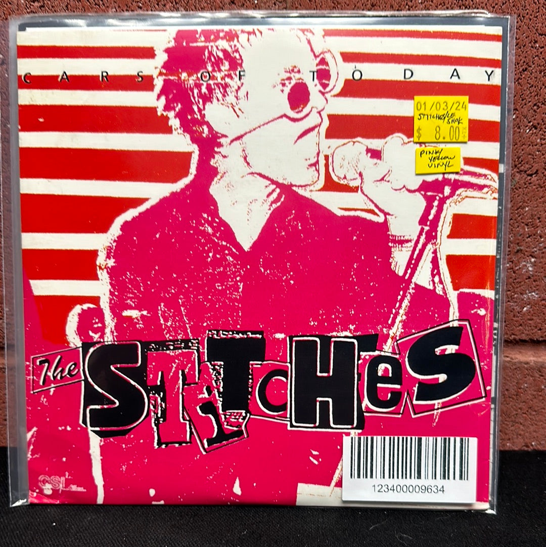Used Vinyl:  The Stitches / Le Shok ”Cars Of Today / Telephone Disasters” 7" (Clear pink/yellow split vinyl)