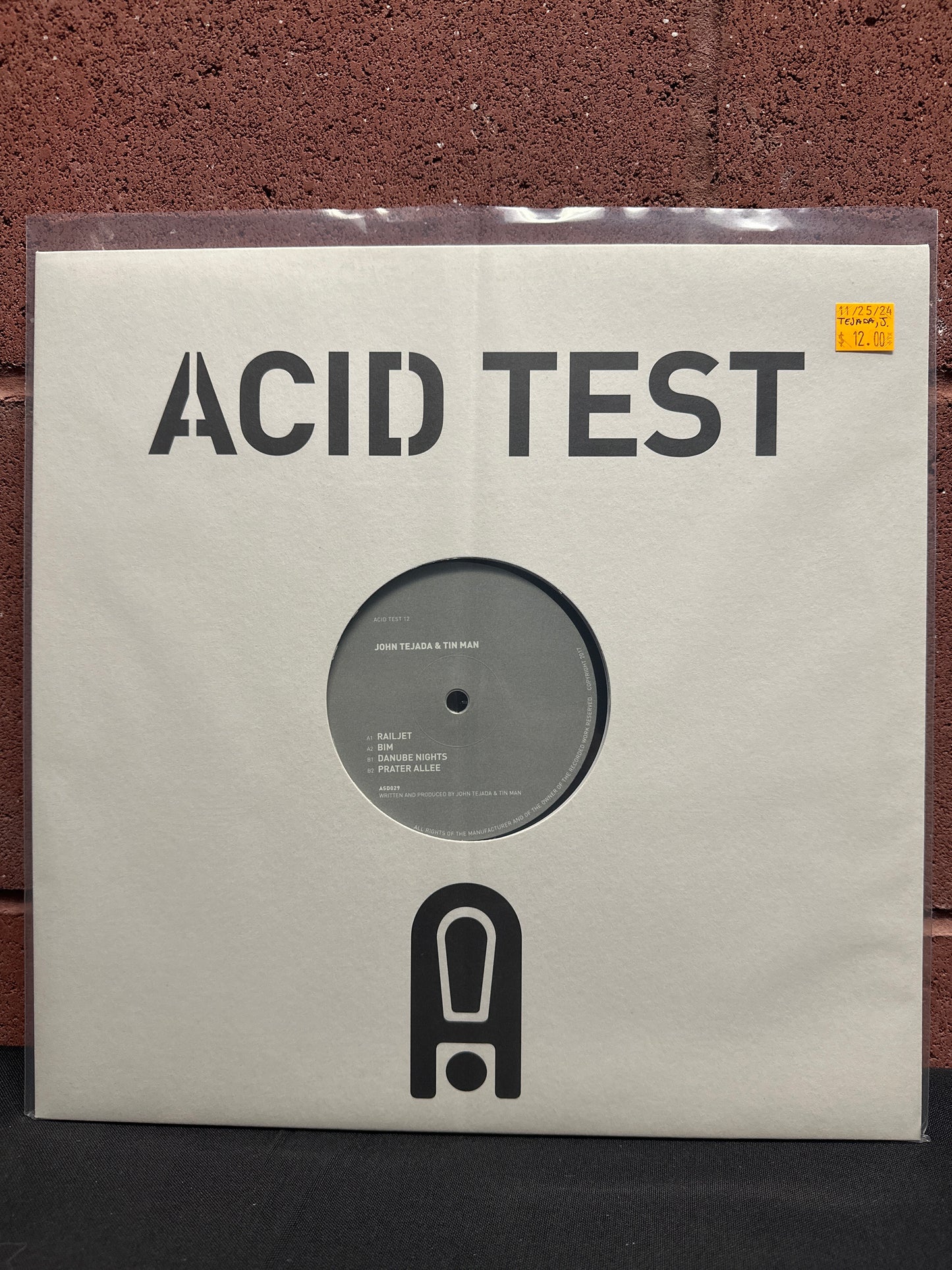 Used Vinyl:  John Tejada & Tin Man ”Acid Test 12” 12"