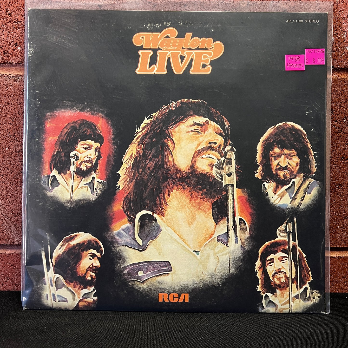 Used Vinyl: Waylon Jennings "Live" LP (1978 Press)