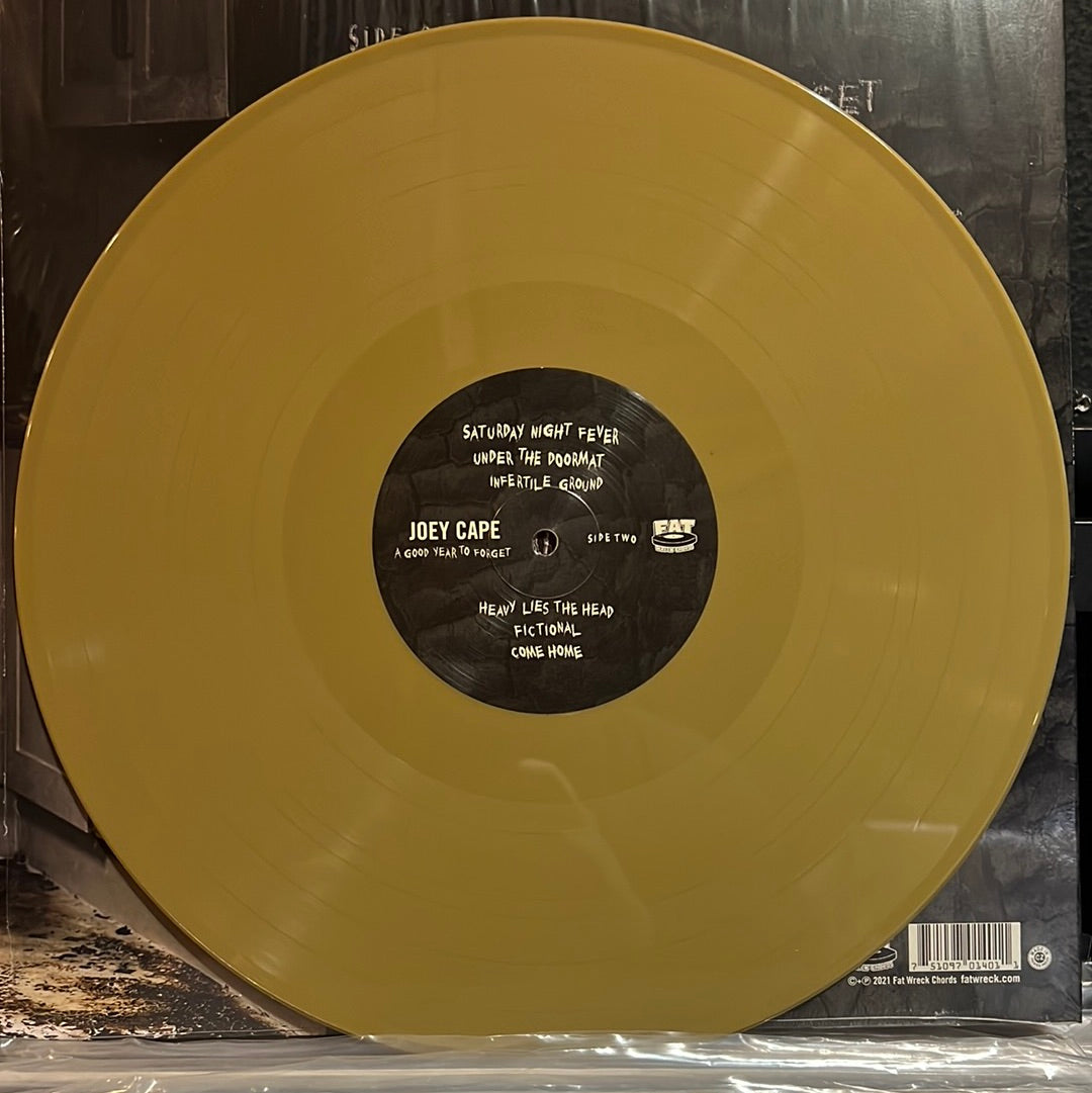 Used Vinyl:  Joey Cape ”A Good Year To Forget” LP (Gold Vinyl)