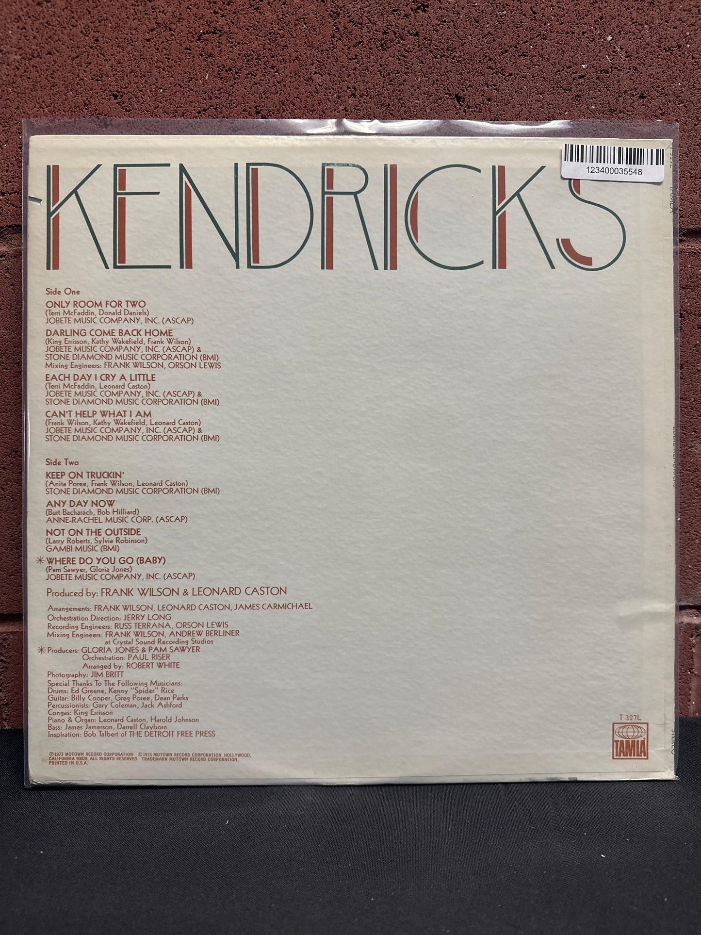 Used Vinyl:  Eddie Kendricks ”Eddie Kendricks” LP