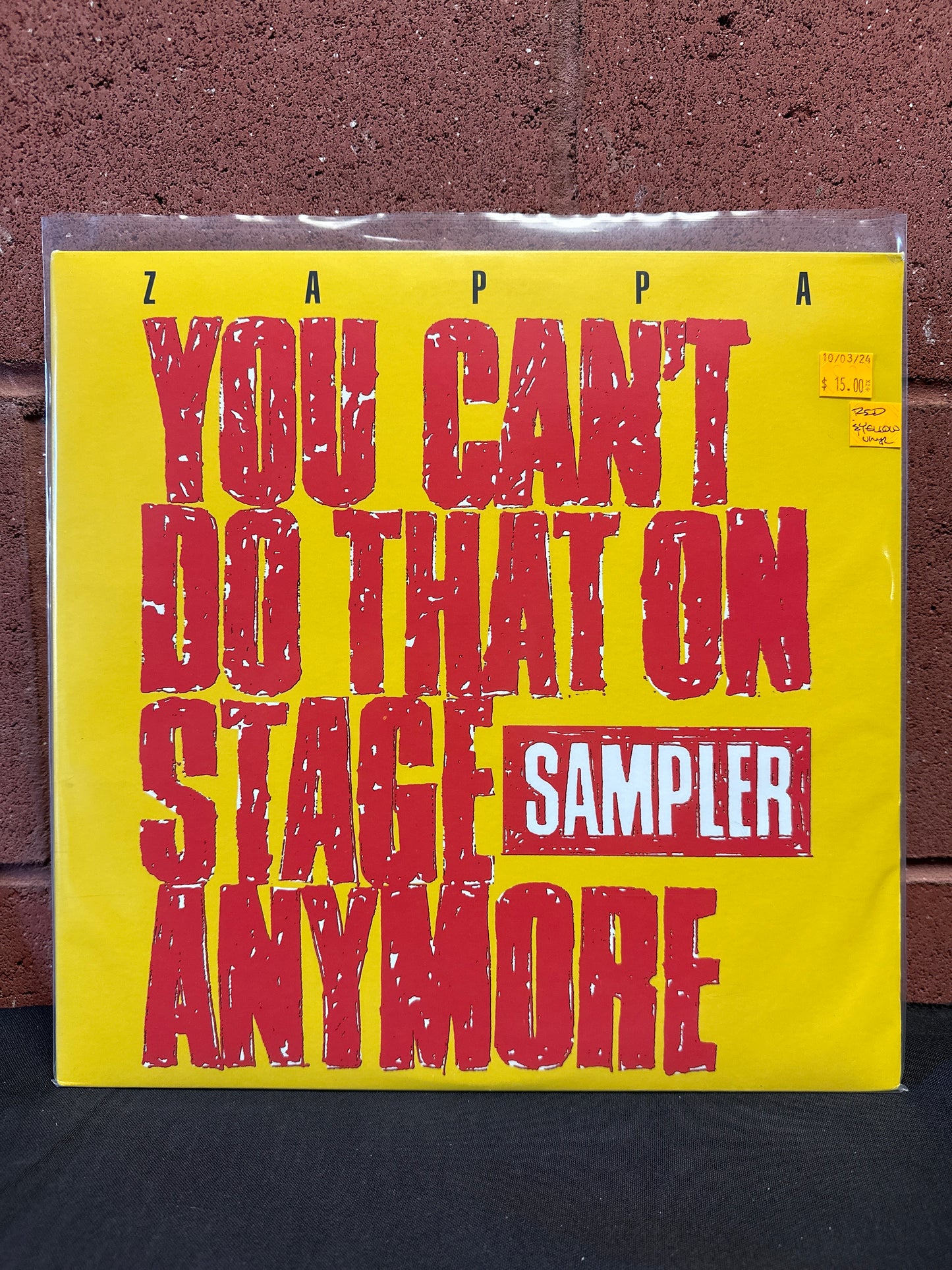 Used Vinyl:  Frank Zappa ”You Can't Do That On Stage Anymore (Sampler)” 2xLP (Colored vinyl)