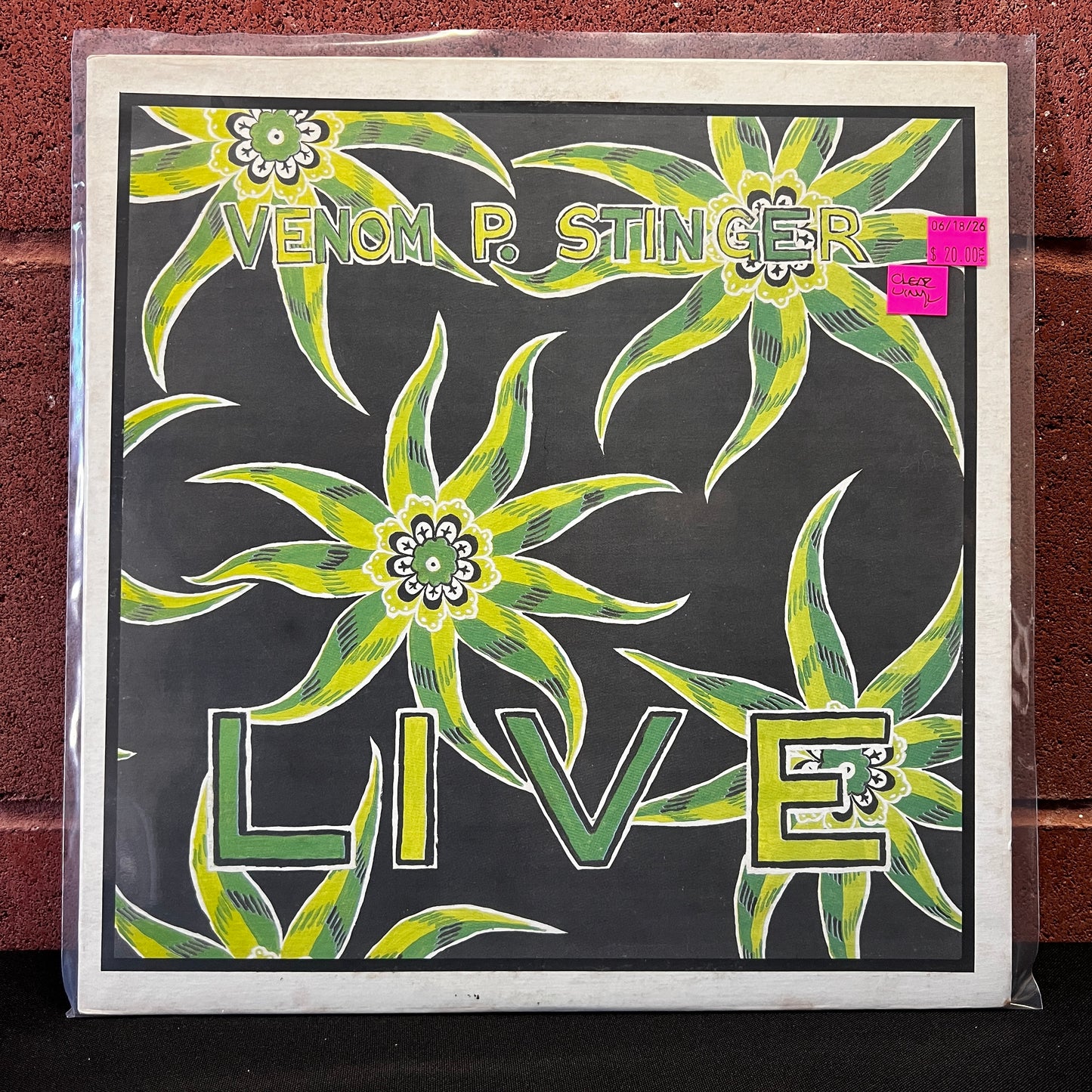 Used Vinyl: Venom P. Stinger "Live" LP (1992 Press - Clear Vinyl)