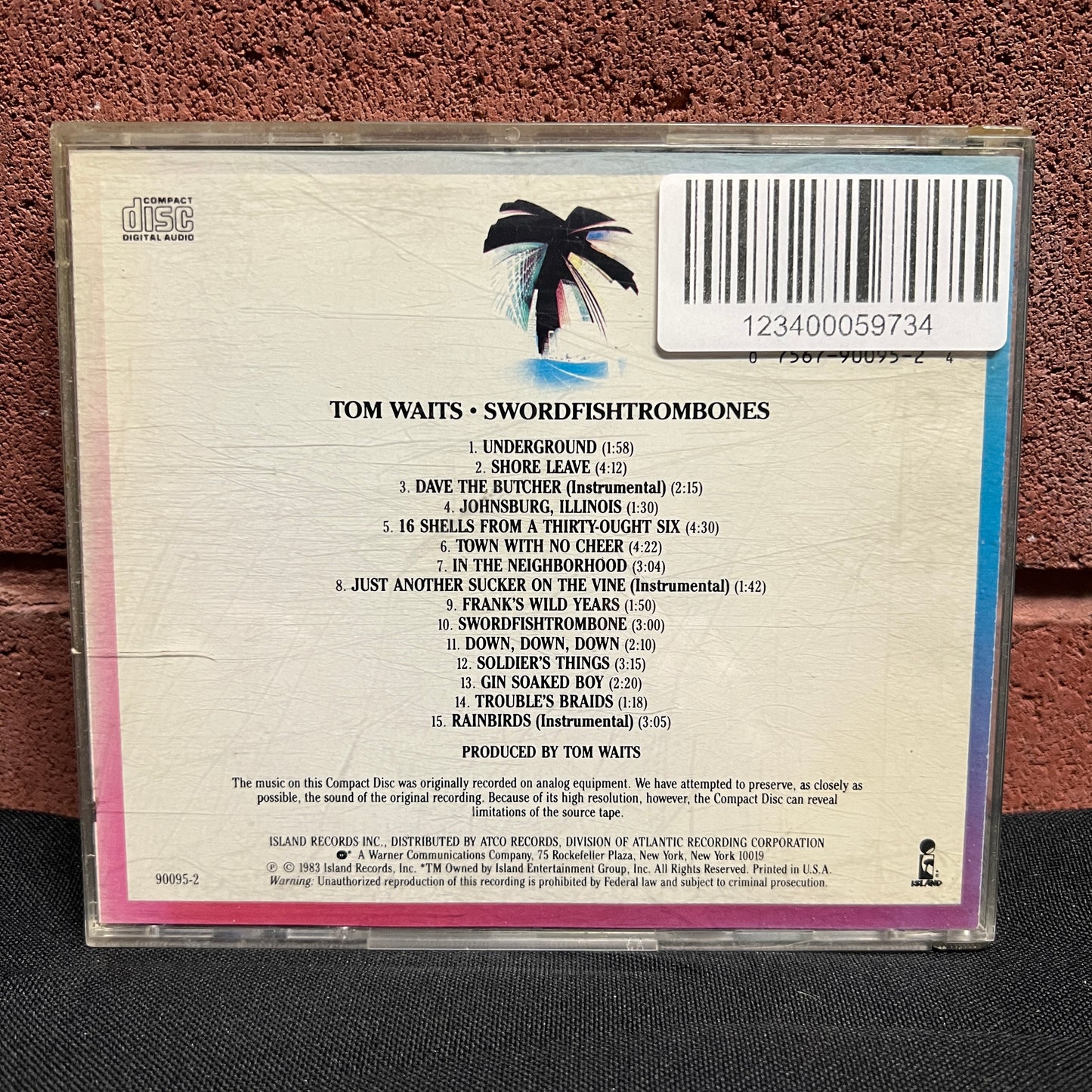 Used CD: Tom Waits "Swordfishtrombones" CD