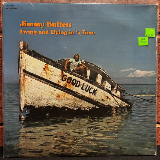 Used Vinyl: Jimmy Buffett ‎"Living And Dying In 3/4 Time" LP (1980 Press)