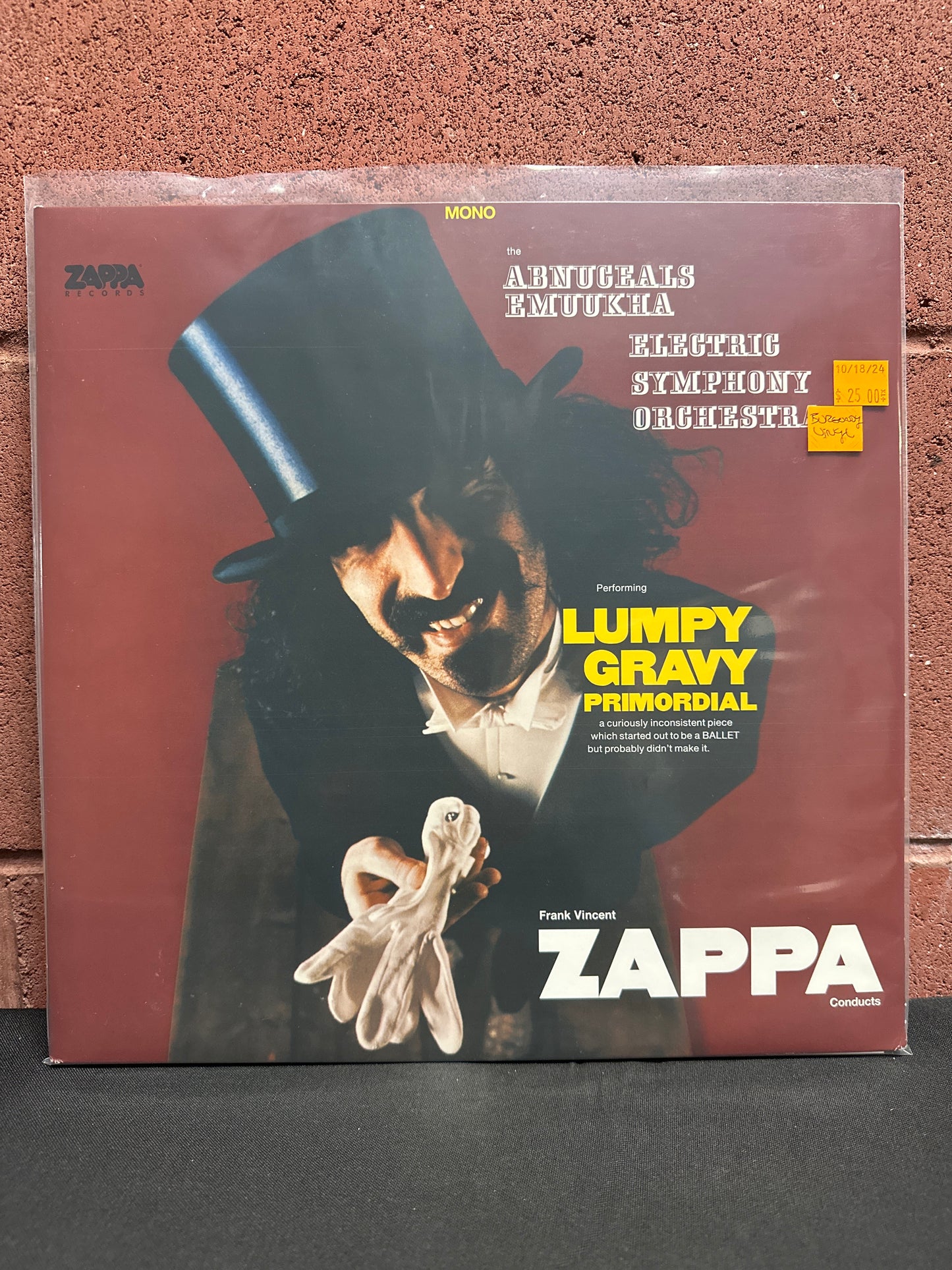 Used Vinyl:  Frank Zappa Conducts The Abnuceals Emuukha Electric Orchestra ”Lumpy Gravy Primordial” 12" (Burgundy Vinyl)