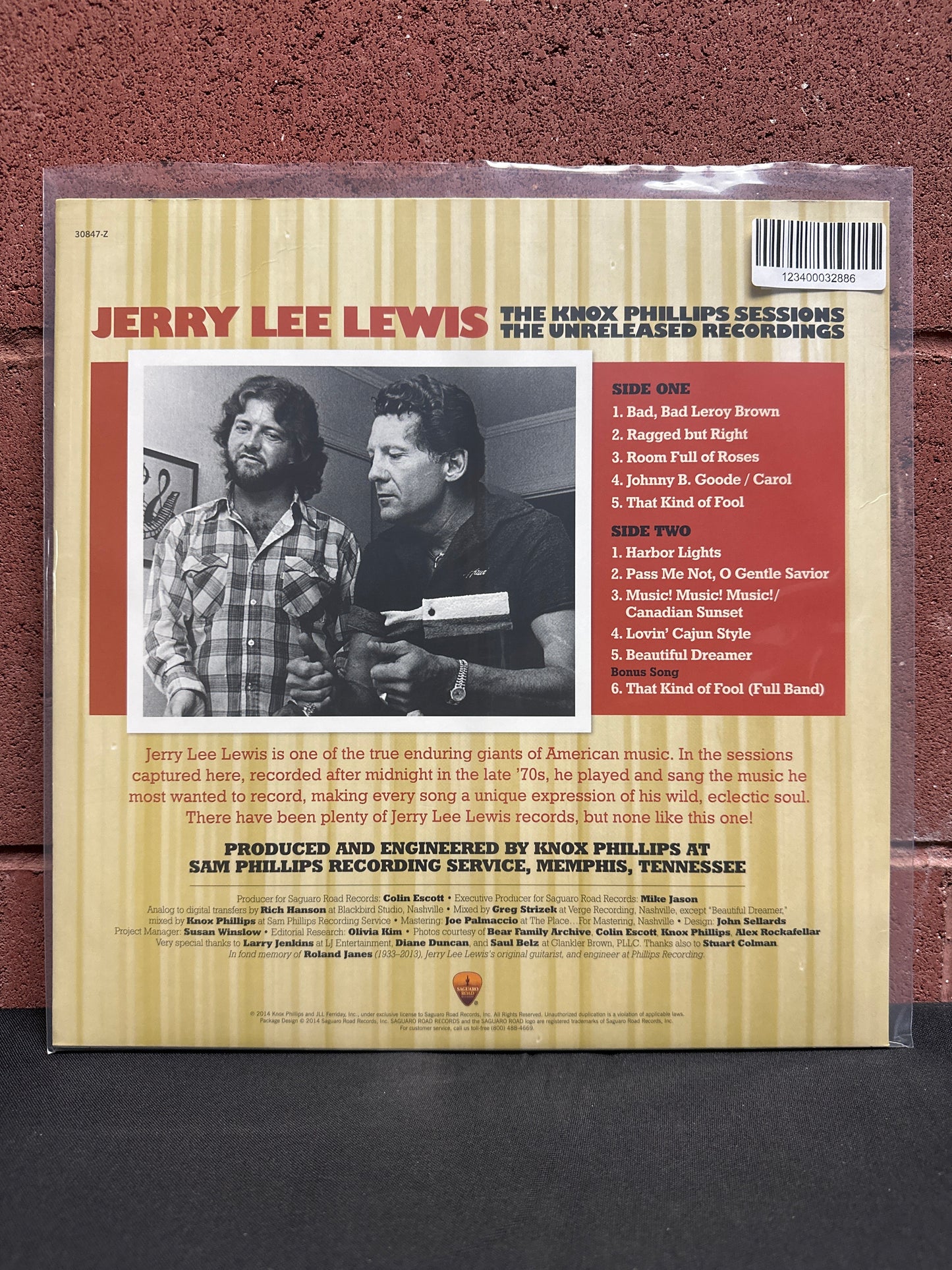 Used Vinyl:  Jerry Lee Lewis ”The Knox Phillips Sessions - The Unreleased Recordings” LP