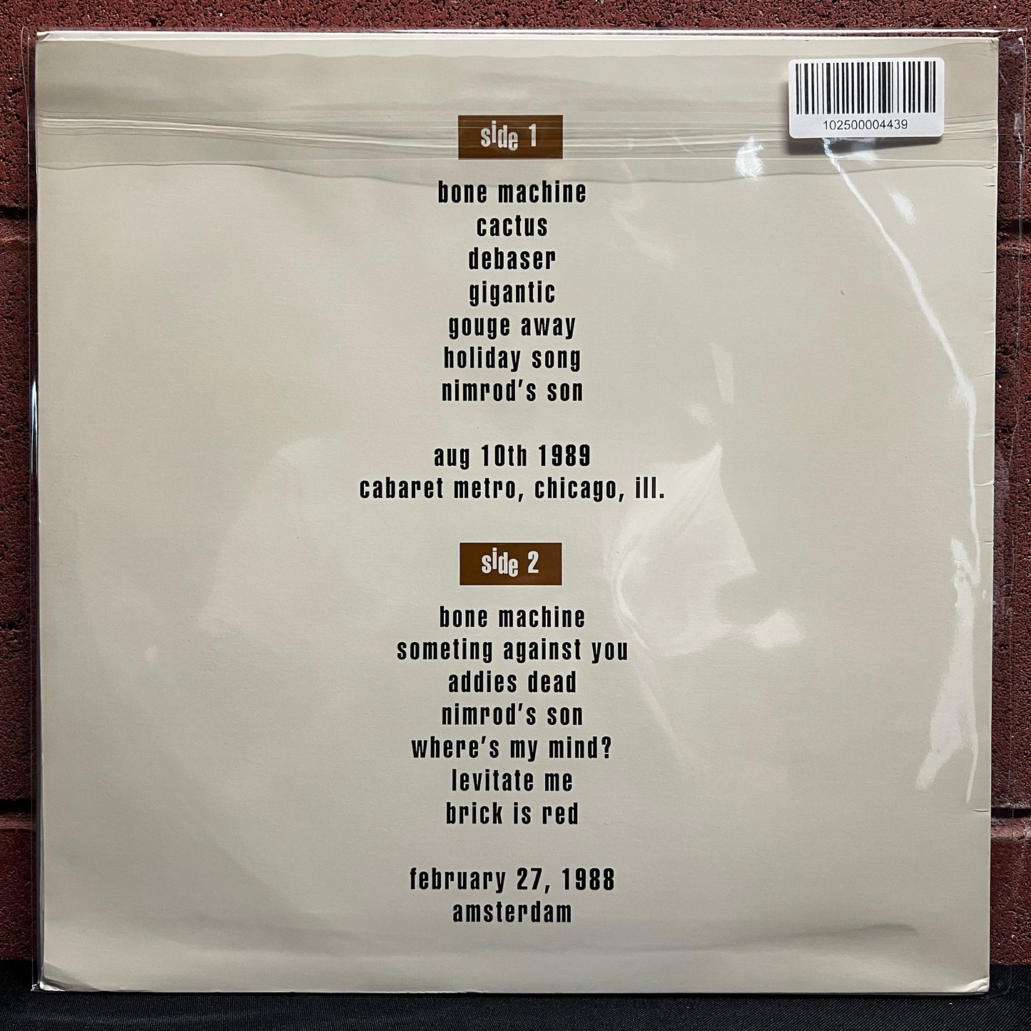 Used Vinyl: Pixies "Pixies Live" LP (1990 Tempest Records Issue)