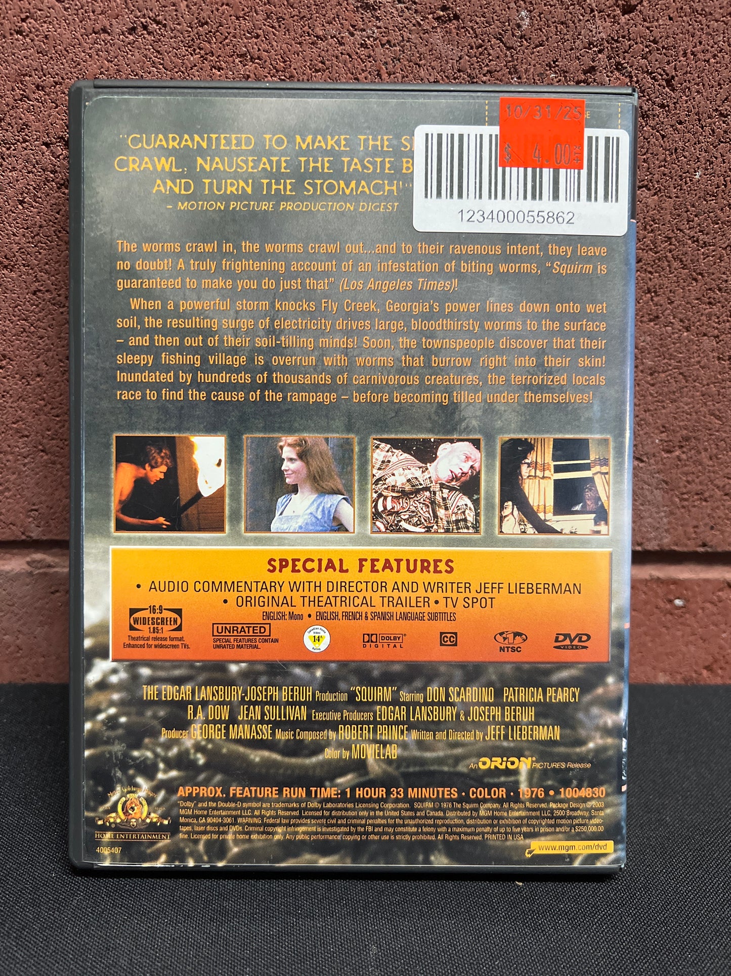 Used DVD: Squirm DVD