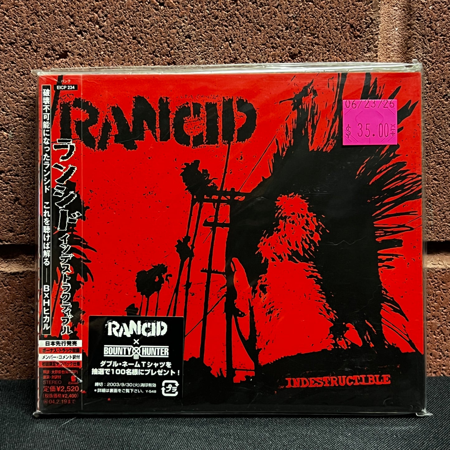 Used CD: Rancid "Indestructible" CD (2003 Japanese Press in Shrink w/ Bonus Track)
