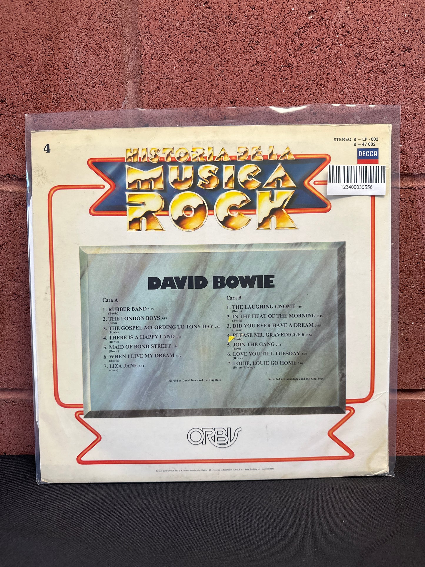 Used Vinyl:  David Bowie ”David Bowie” LP