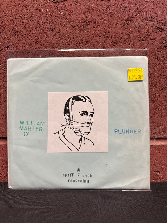 Used Vinyl:  Plunger / William Martyr 17 ”The Golden Rule Of Silence - A Split 7 Inch Recording” 7"