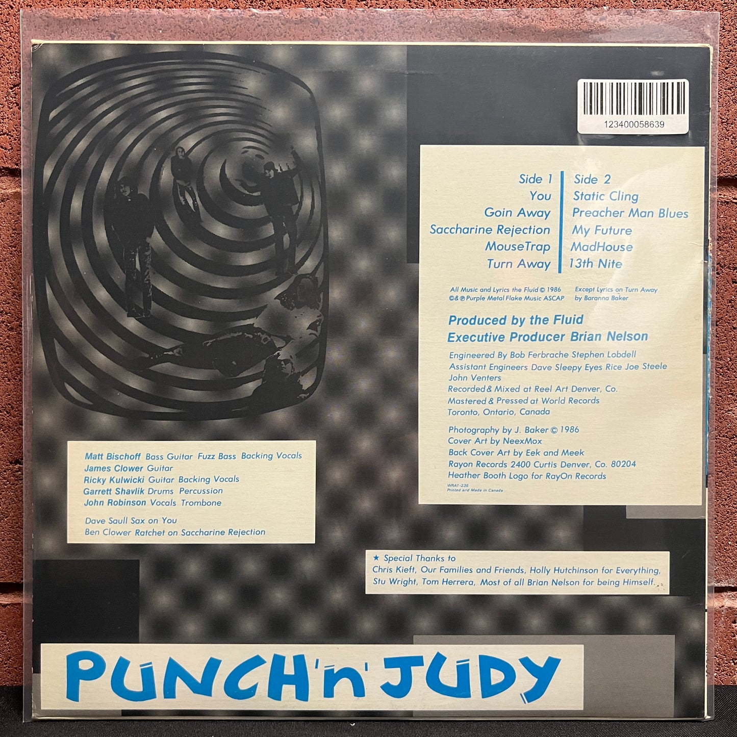 Used Vinyl: The Fluid "Punch N' Judy" LP (1986 Press)