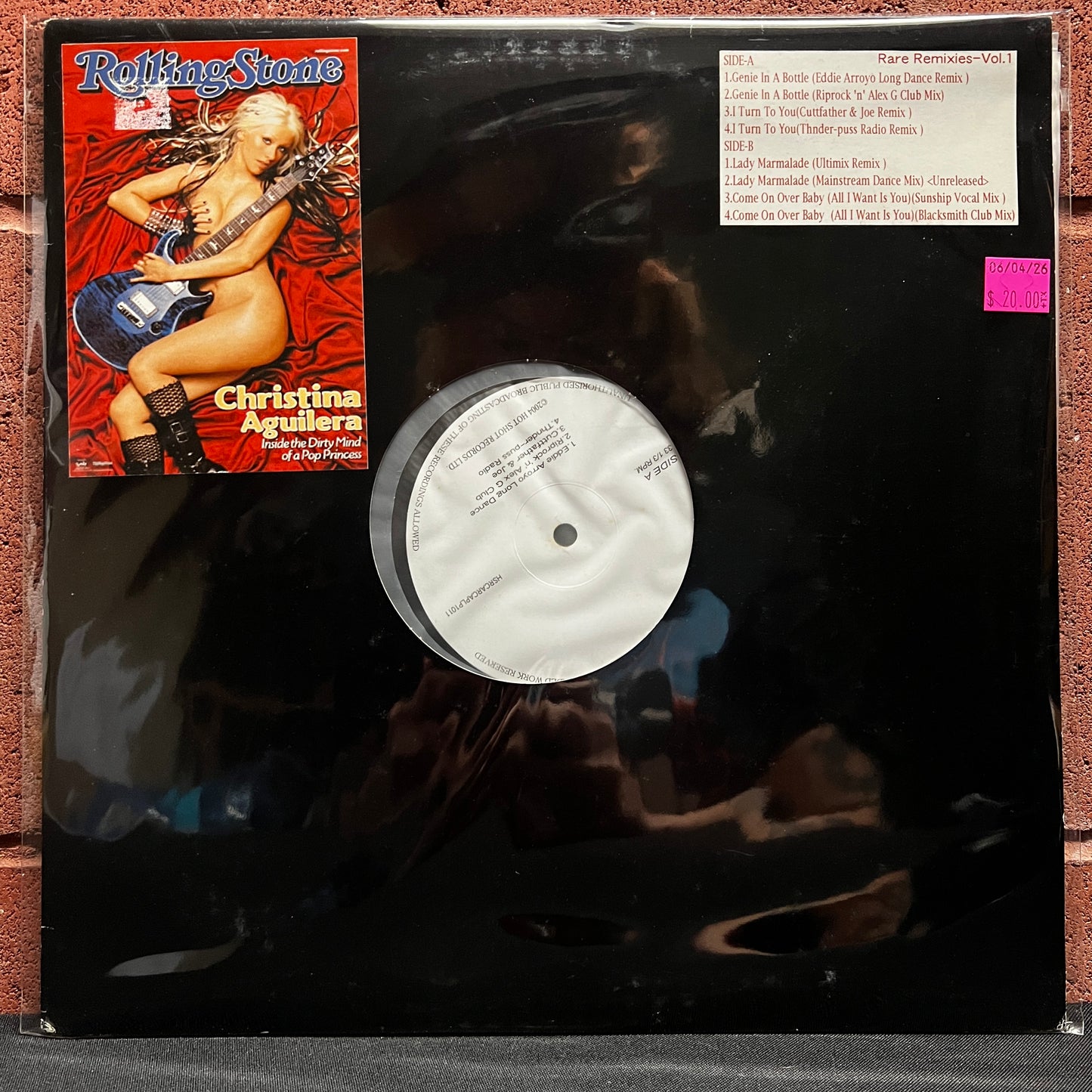 Used Vinyl: Christina Aguilera "Rare Remixes Vol. 1" 12" EP (Japanese Issue)