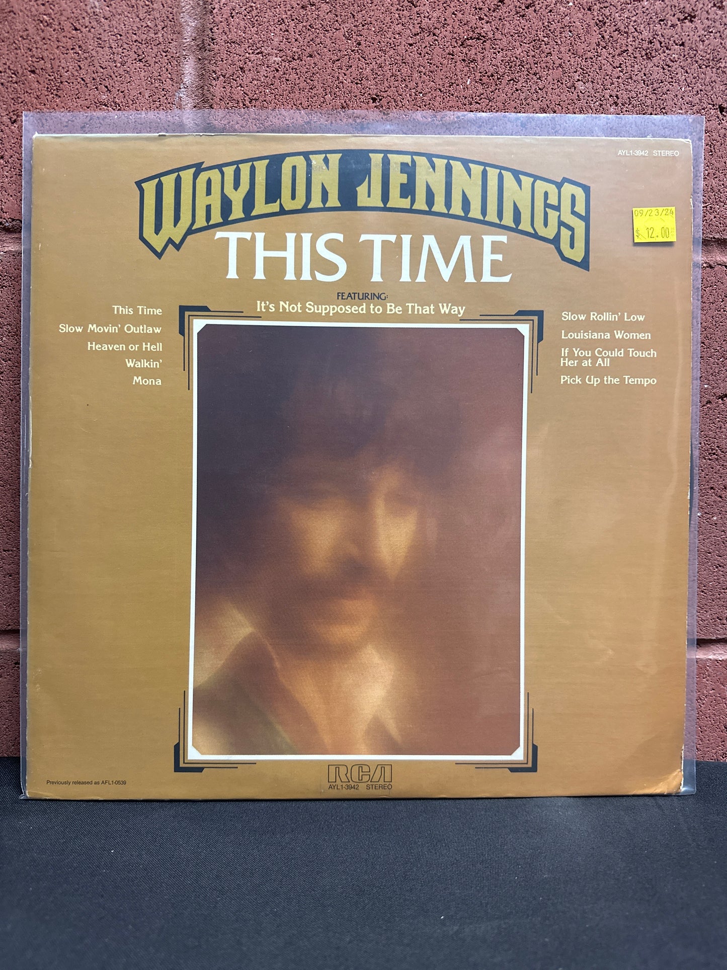 Used Vinyl:  Waylon Jennings ”This Time” LP