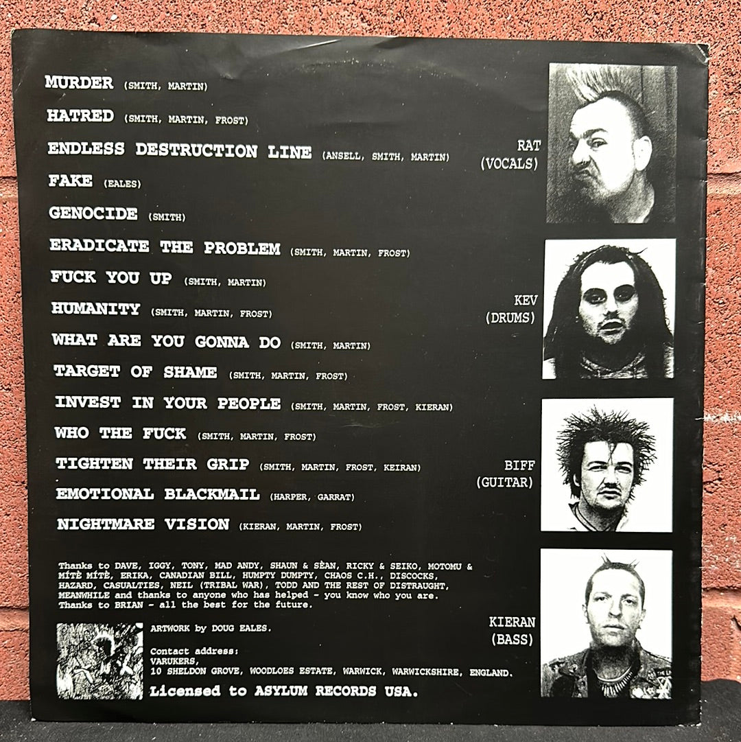 Used Vinyl:  The Varukers ”Murder” LP (Red vinyl)