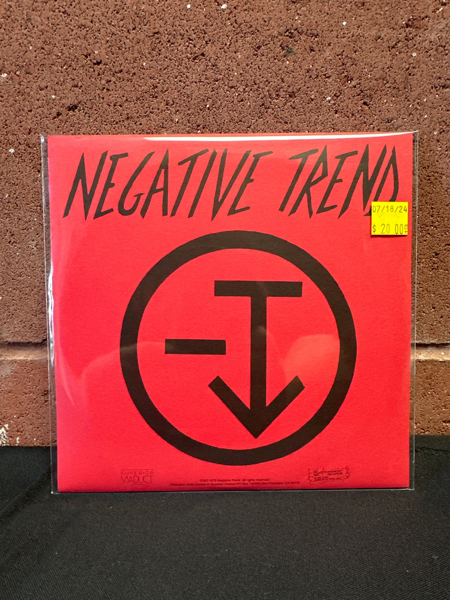 Used Vinyl:  Negative Trend ”Negative Trend” 7"