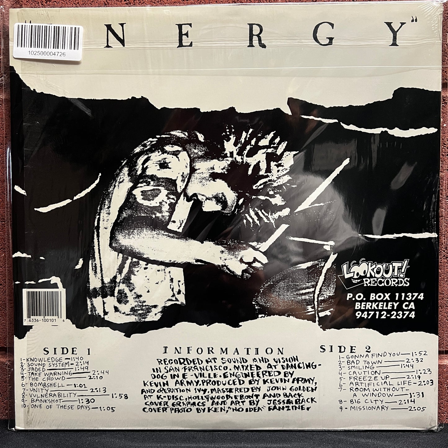 Used Vinyl: Operation Ivy "Energy" LP (Late 90's Lookout Press)